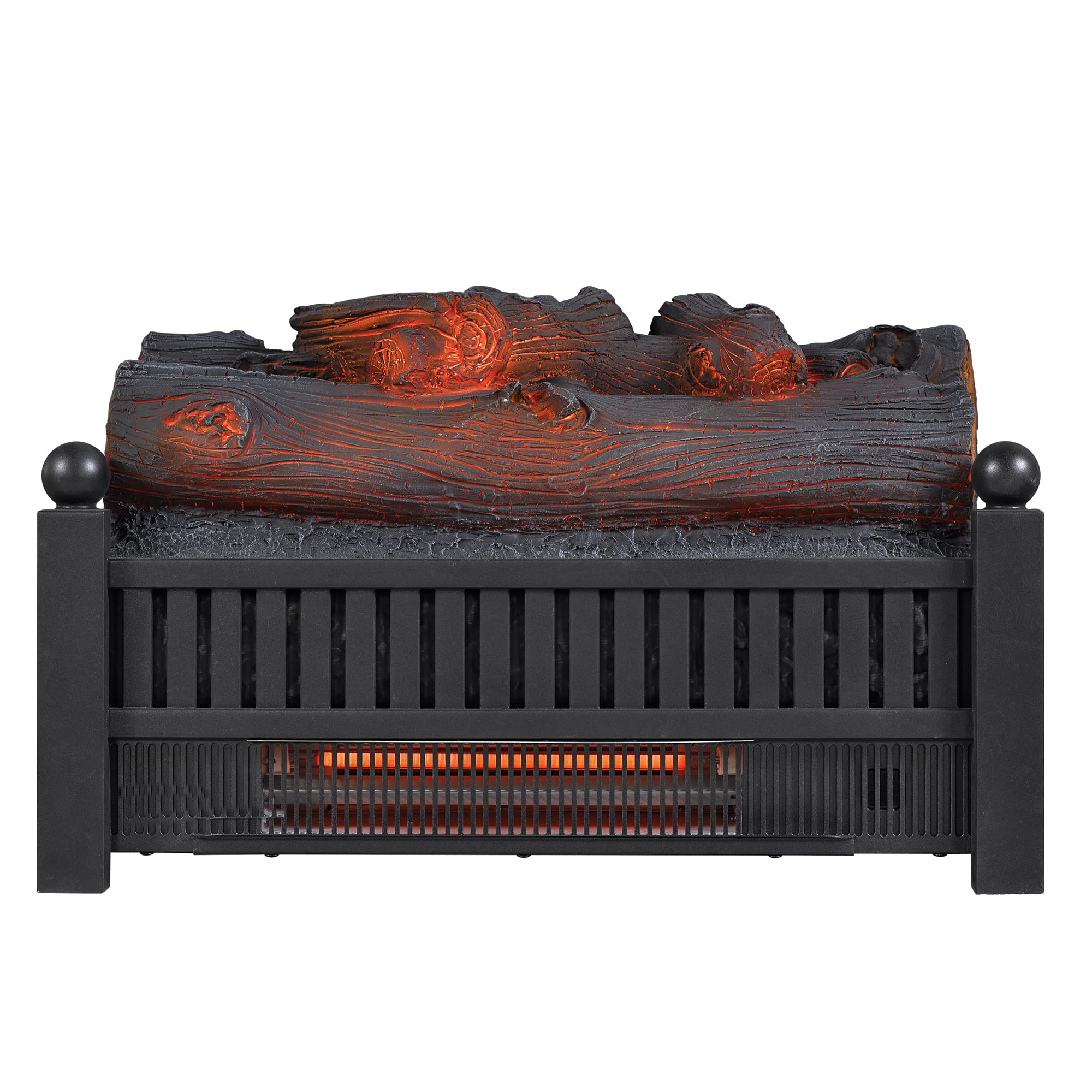 Duraflame Electric Log Set 1,000 Sq Ft Infrared Heater, Faux Logs Insert With Led Flames For Existing Fireplaces, Crackling Soun
