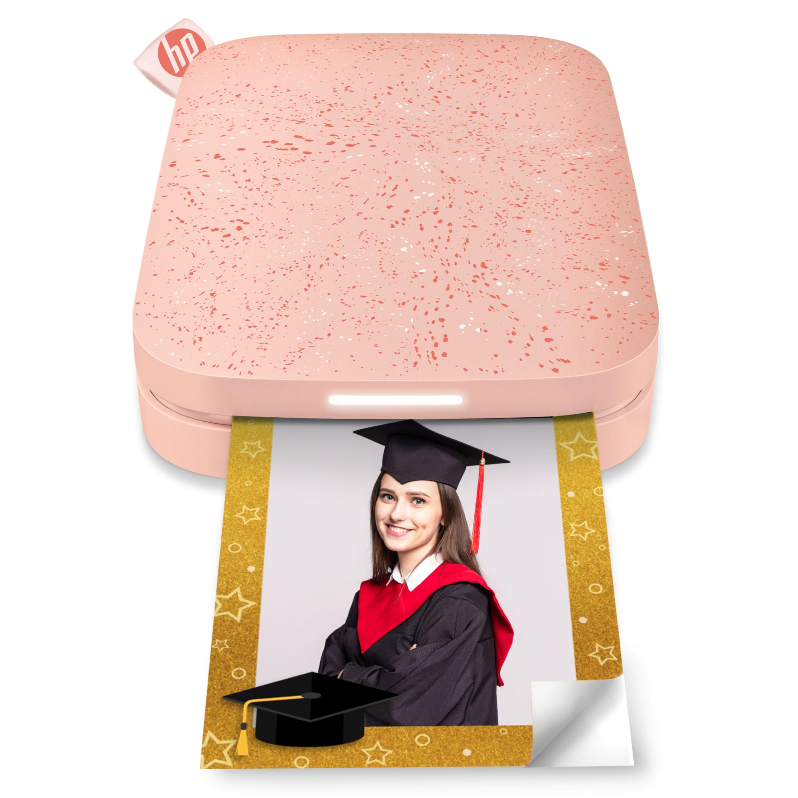 HP Sprocket Portable 2x3 Inch Instant Photo Printer (Blush Pink) Print Pictures on Zink Sticky-Backed Paper From Your iOS & Andr