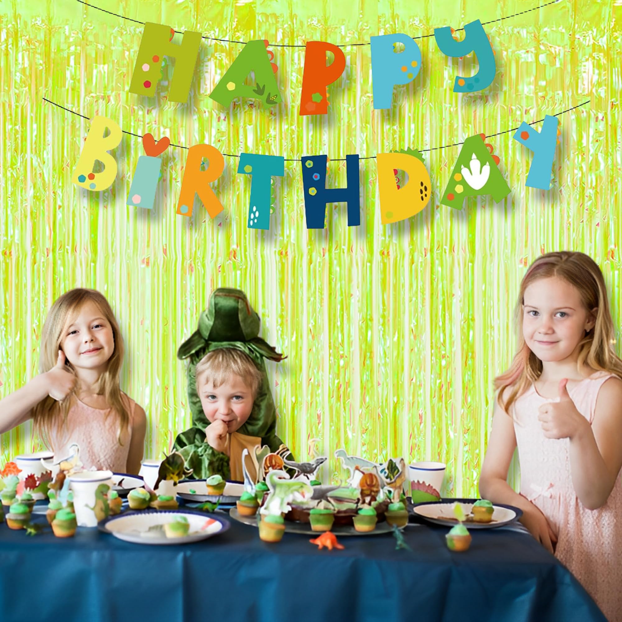 Braveshine Party Decoration Iridescent Foil Fringe Backdrops   2 Pack 3.2 X 6.5 Ft Metallic Tinsel Photo Booth Pros Streamer Cur