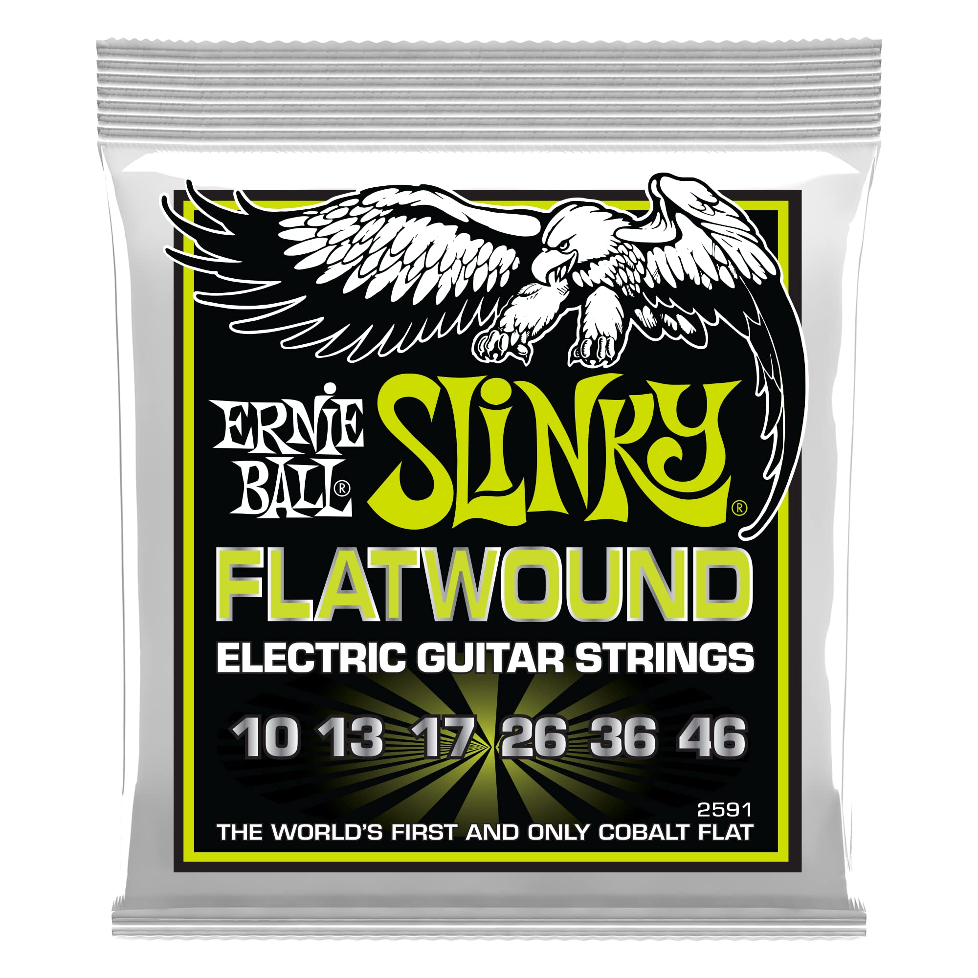 Regular Slinky Cobalt Flatwound Electric Guitar Strings 10 46 Gauge
