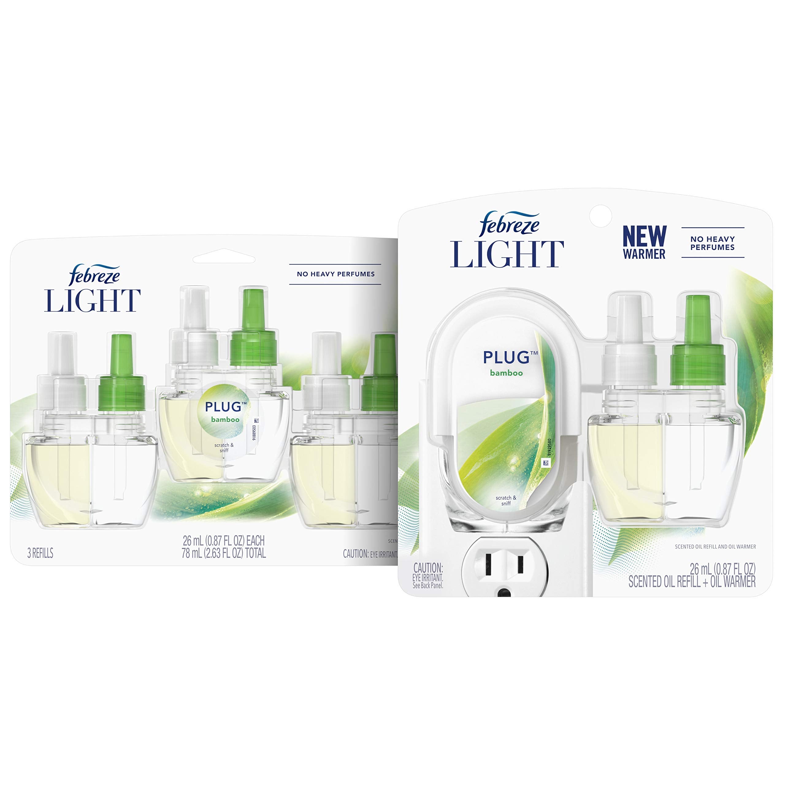 Febreze Plug, Bamboo, Starter Kit & (4) .87 Fl. Oz. Refills