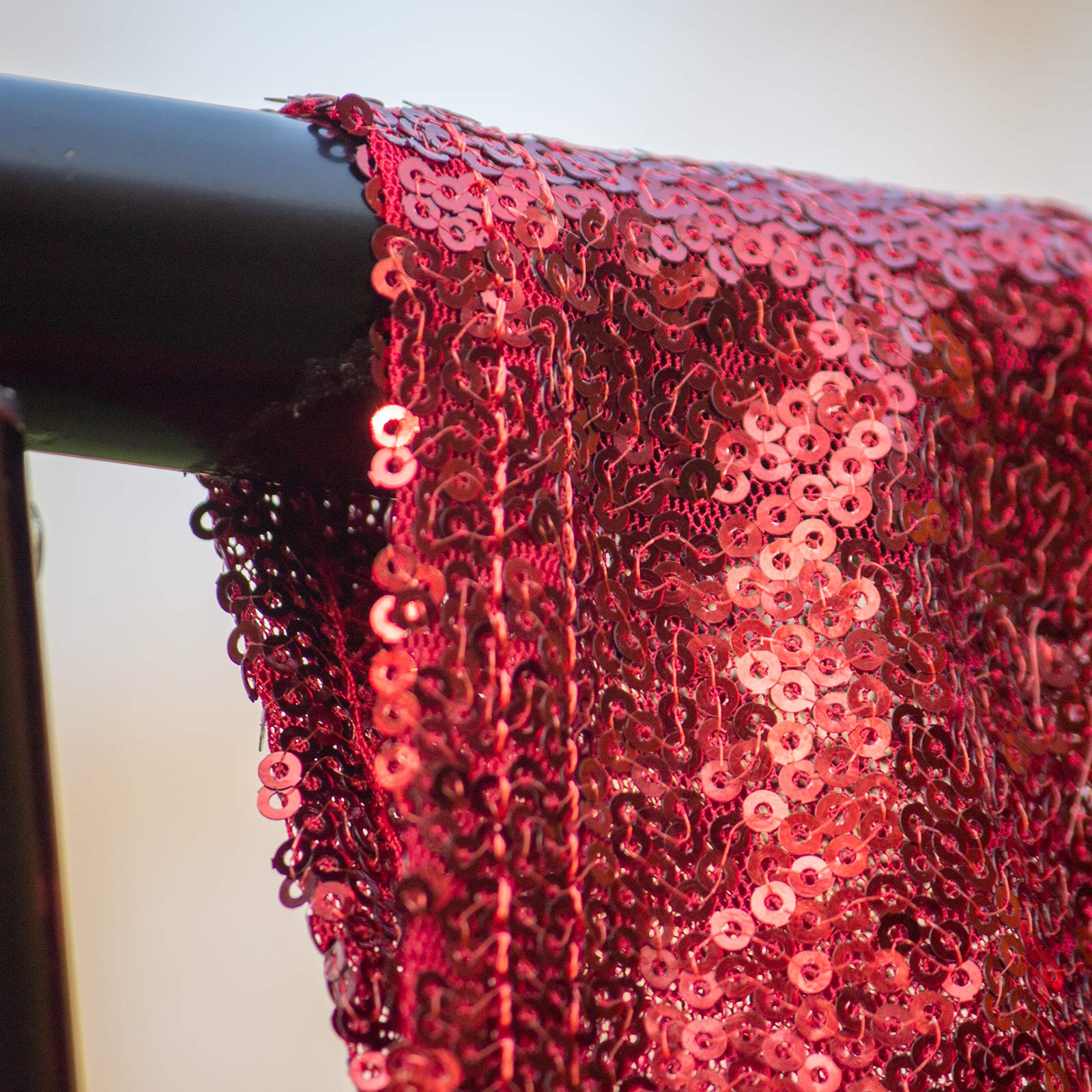 Jyflzq Burgundy Sequin Backdrop Curtains 10Ft X 10Ft 1 Panel Glitter Photo Booth Backdrops Sparkly Photography Background Drapes