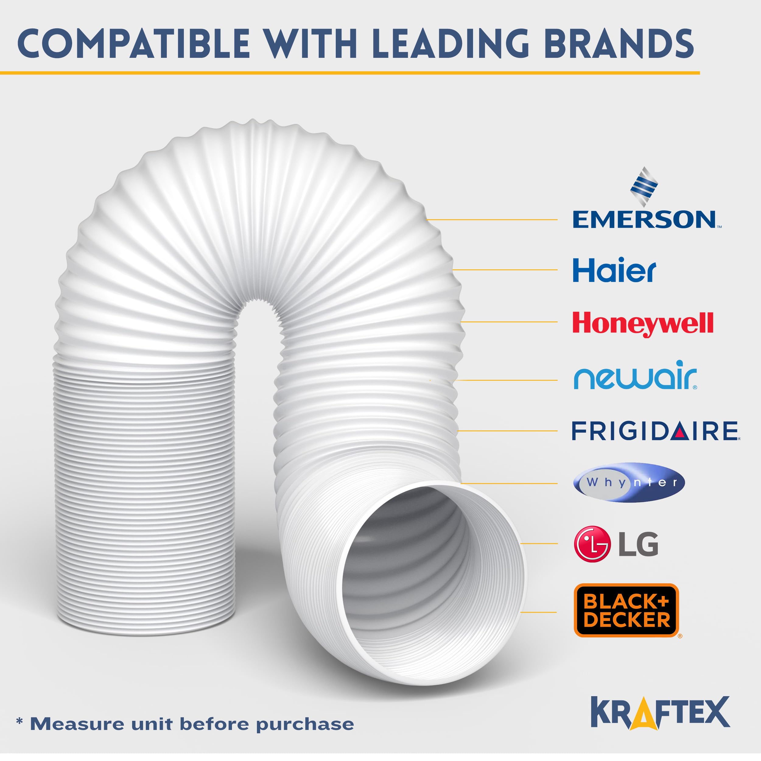 Portable Air Conditioner Hose   Ac Hose With 5.9'' Diameter, Anti Clockwise Thread, Length Up To 80''   Exhaust Hose For Portabl