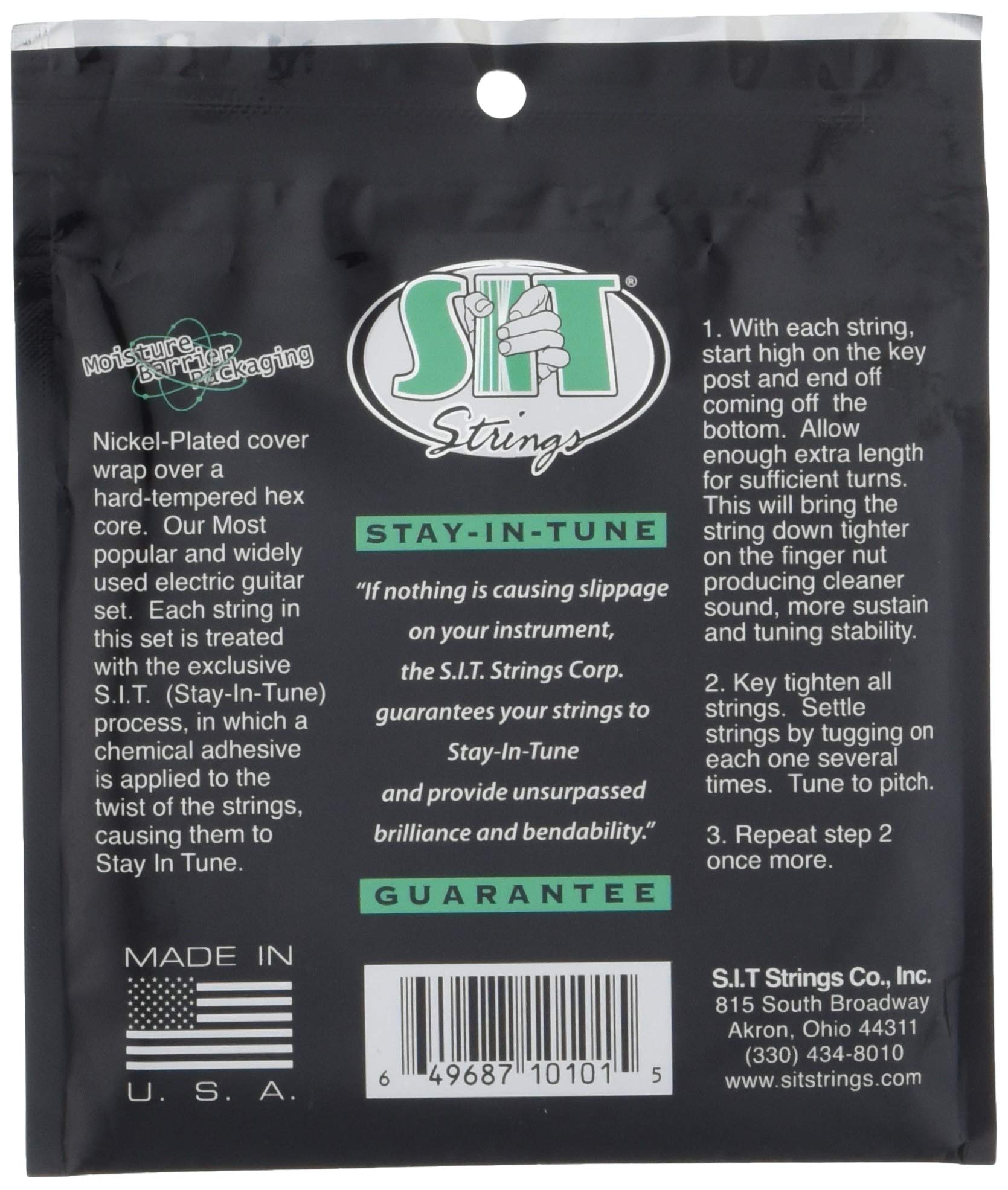 Sit Strings S838 Nickel Plated Electric Guitar Strings, Ultra Light