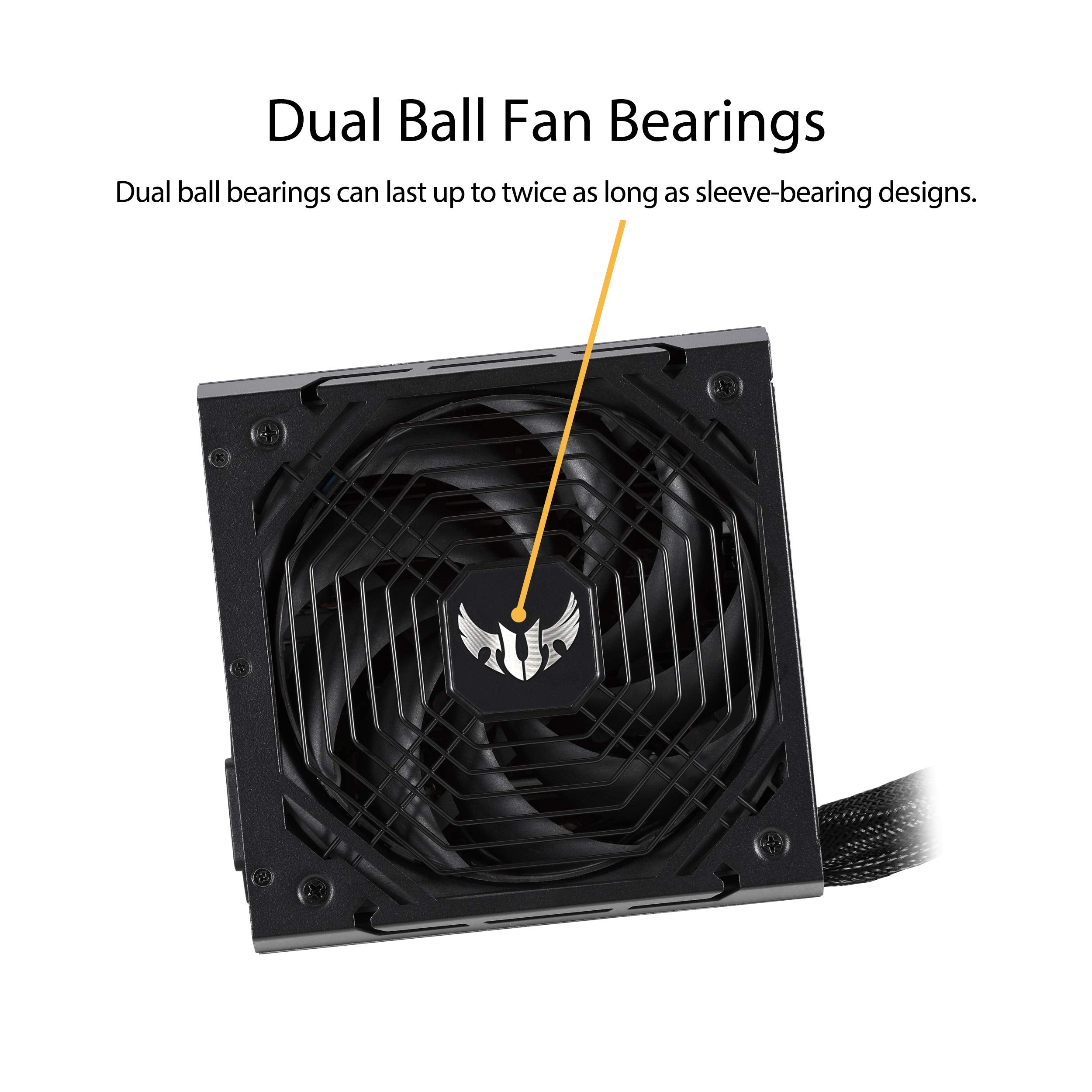 Asus Tuf Gaming 550W Bronze Psu, Power Supply(Axial Tech Fan Design, Dual Ball Fan Bearings, 0Db Technology, 80 Plus Bronze Cert