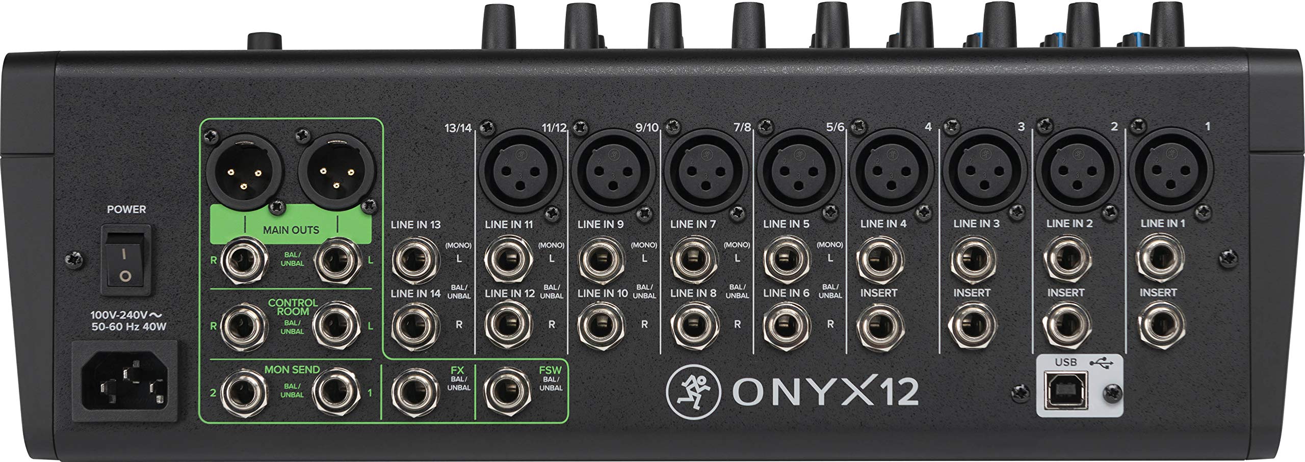 Mackie 12 Channel Premium Analog Mixer With Multi Track Usb. (Onyx12)