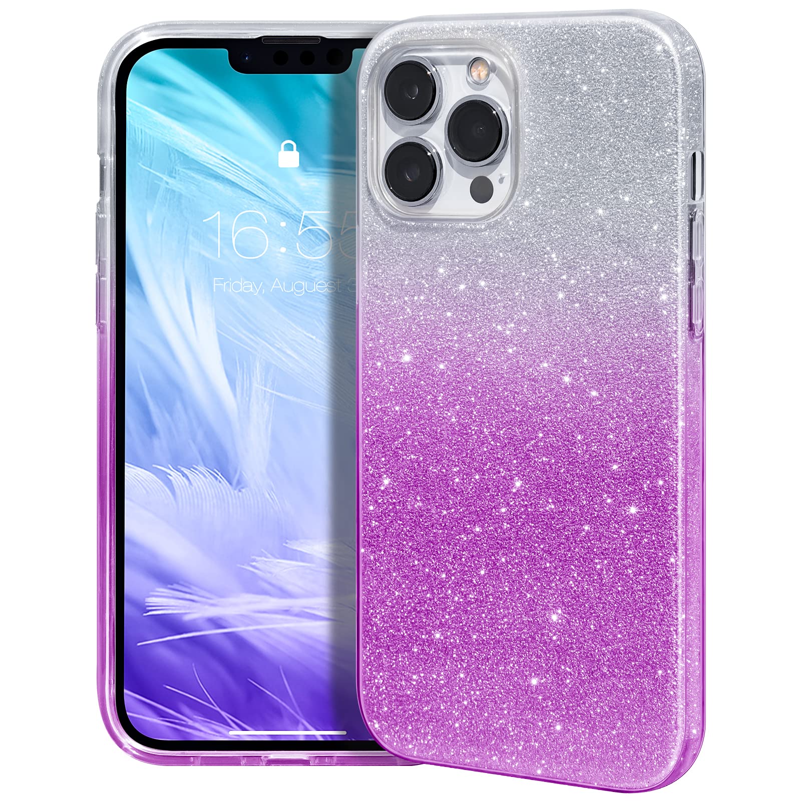 Mateprox Compatible With Iphone 13 Pro Case Bling Sparkle Cute Girls Women Protective Cover For Iphone 13 Pro 6.1'' 2021(Gradien