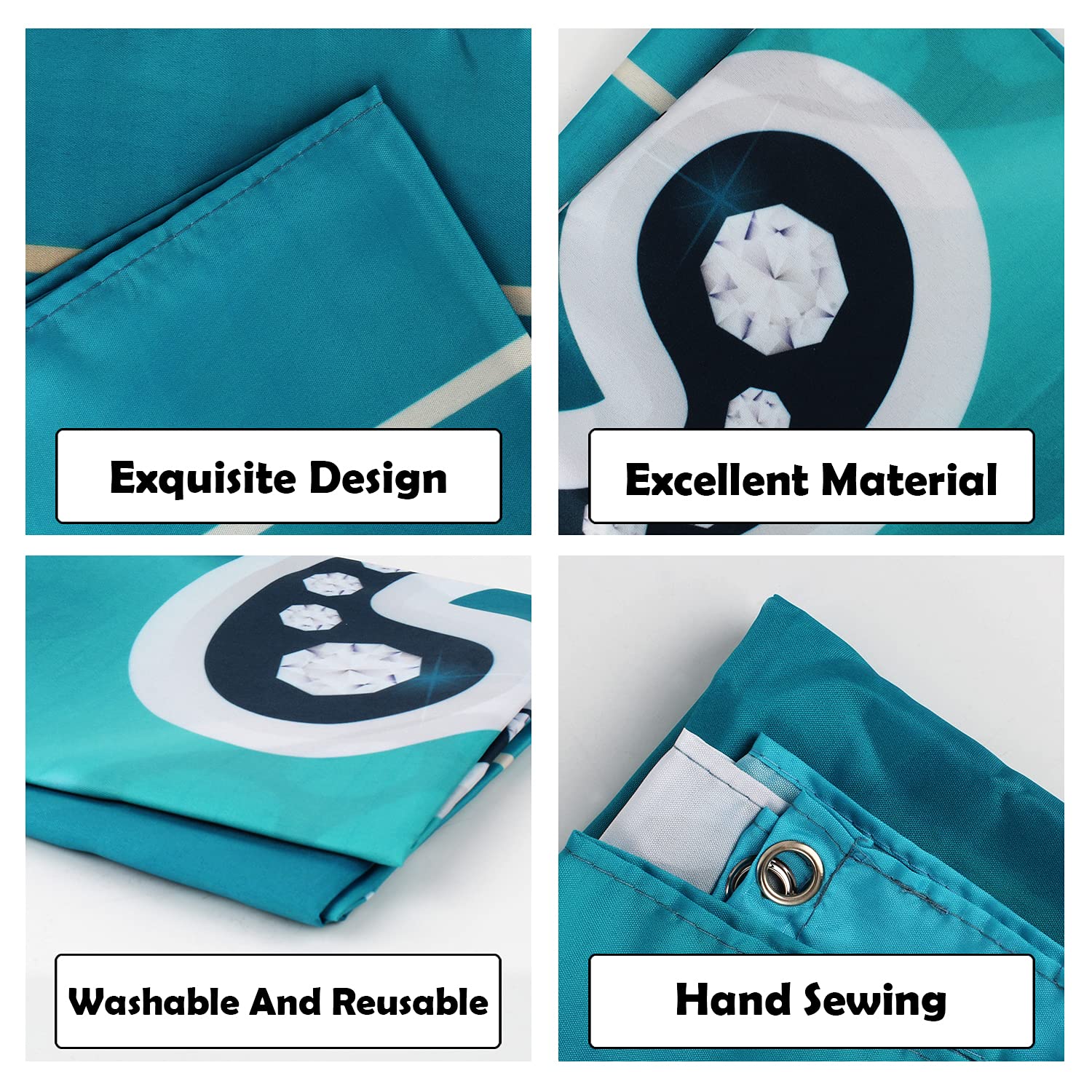 Hamigar 6X4Ft Happy 75Th Birthday Banner Backdrop   75 Years Old Birthday Decorations Party Supplies For Women Men   Green Silve