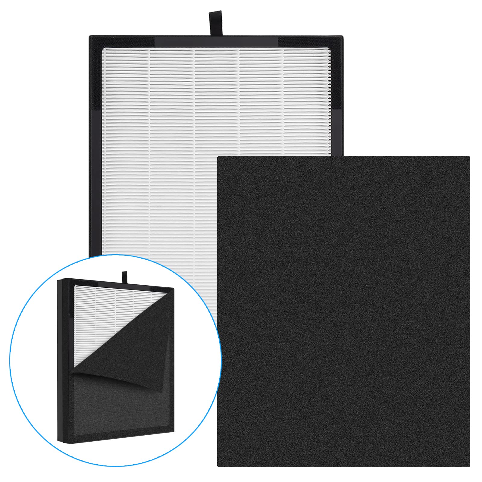 Replacement Hepa Filter Compatible With Zigma Aerio 300 Air Purifier, 1 High Efficiency Hepa Filters + 1 Carbon Pre Filters