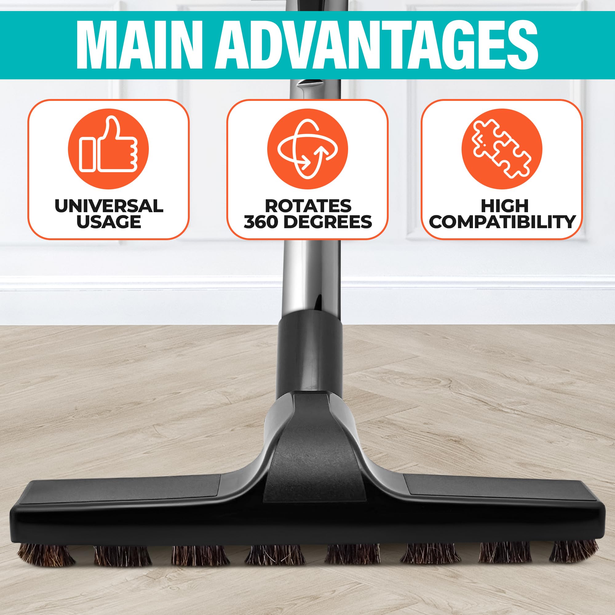 Horsehair Vacuum Brush Attachment For Vacuum Cleaner   1 1/4 Vacuum Attachments Vacuum Floor Brush Horse Hair Vacuum Attachment
