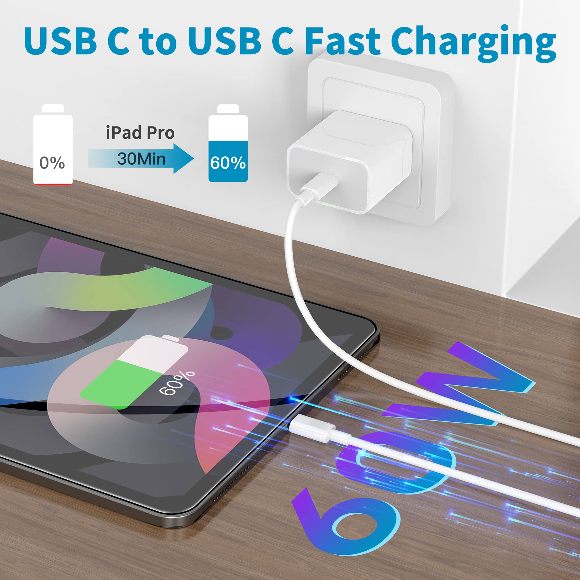 Usb C To Usb C Charging Cable For Apple Iphone 15 Charger Fast 1Ft Short Usbc To Usbc Power Cord For Iphone 15 Pro Max/Iphone 15