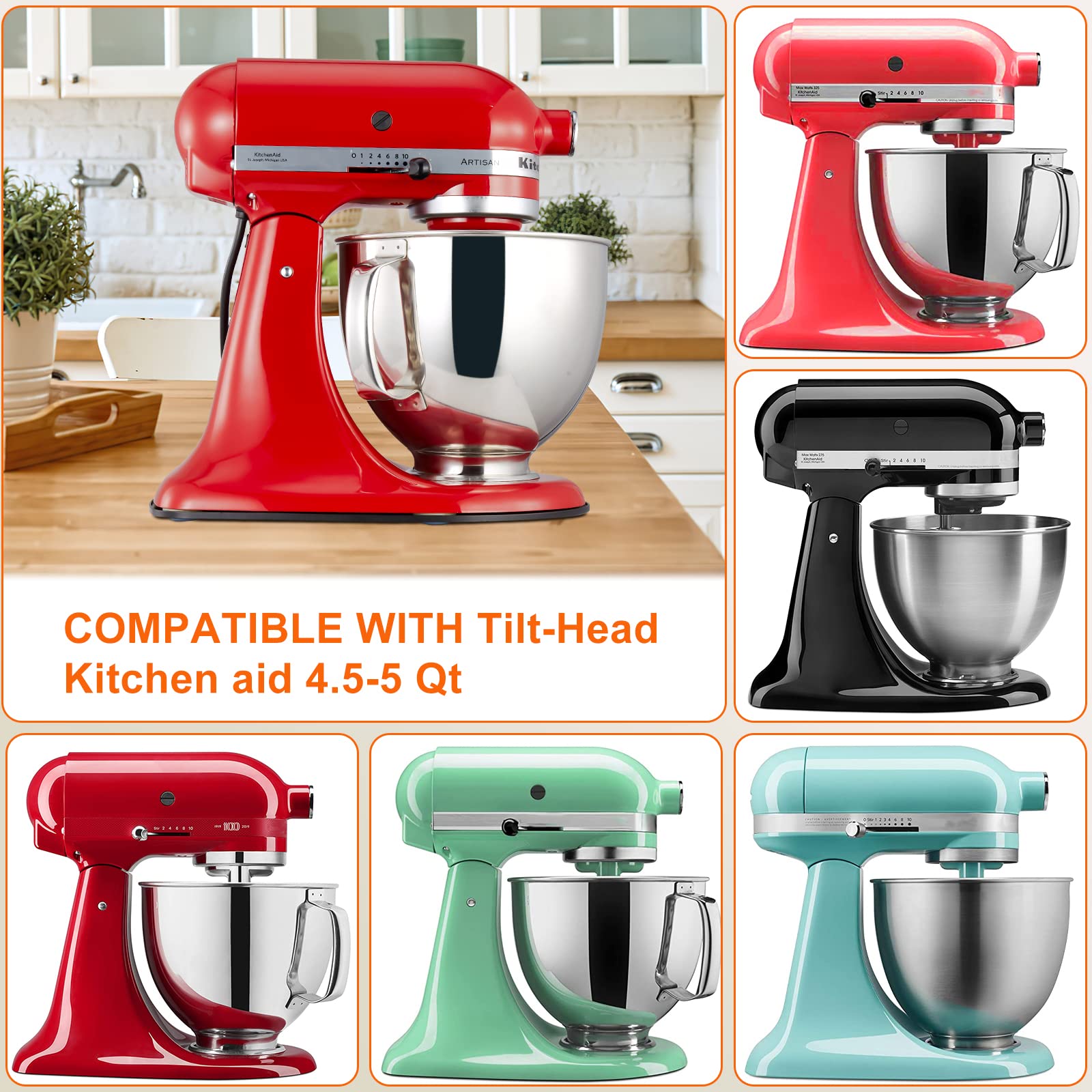 Metal Mixer Slider Mat, Kitchenaid Mixer Slider For Kitchenaid 4.5 5Qt Tilt Head Stand Mixer, Countertop Storage Mover Caddy Com