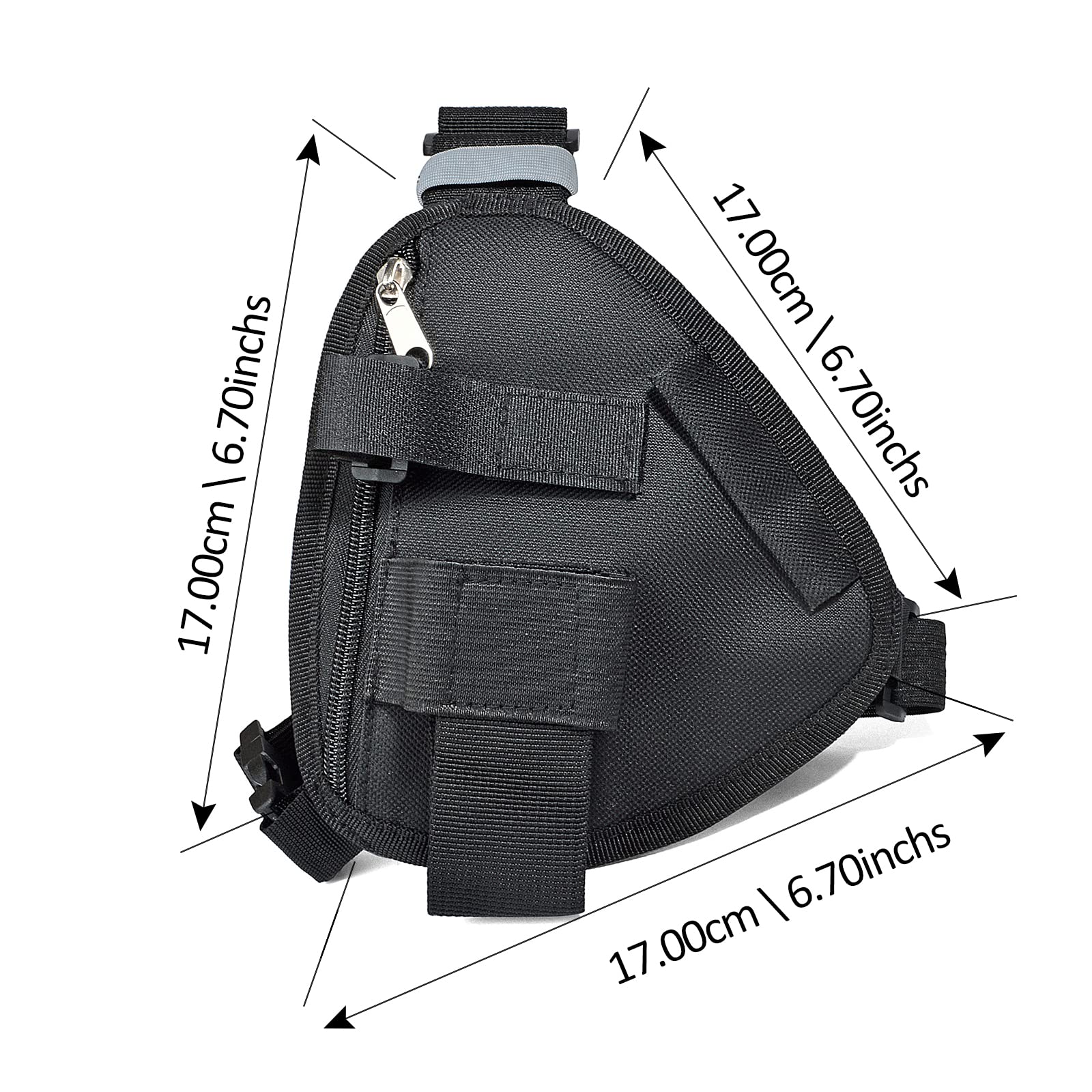 Hys Nylon Chest Harness Pack, Adjustable Shoulder Strap With An Adjustable Single Radio Pouch For Motorola Baofeng Kenwood Midland Handheld 2 Way Radios/Walkie Talkies (Black, Small)