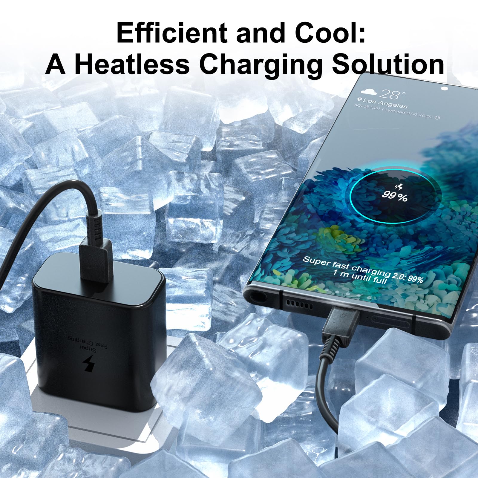 Cargador For Samsung Galaxy S24 Ultra De Original Charger, S23, S22, S21, S20, Plus, Tab S9, S8, S7, S6 Note 20, Replace Officia