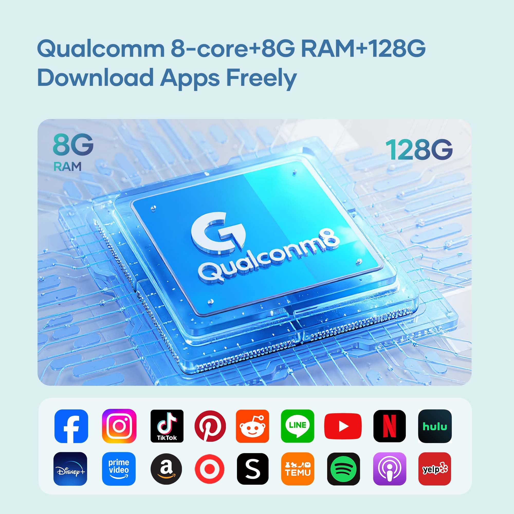 27-Inch Portable Smart Tv On Wheels With Touch Screen Monitor | 8G Ram +128G Storage | 8-Core Cpu Qualcomm | Built-In 8-10H Batt