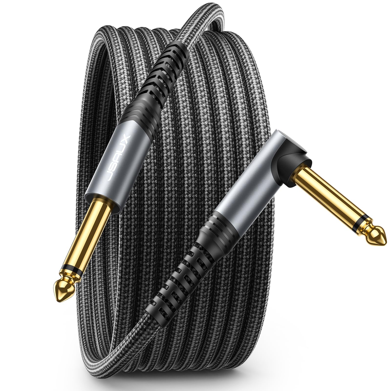 Jsaux Audio Instrument Cable 10Ft, Amp Cable Compatible With Electric Guitar, Bass, Drums, Pedals, Amplifiers, Preamps, Mixers,