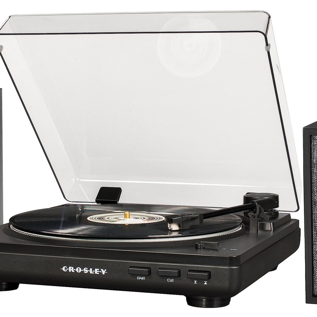 2 Speed Recoder Crosley T400D-BK Fully Automatic Bluetooth 2-Speed Turntable Record ...