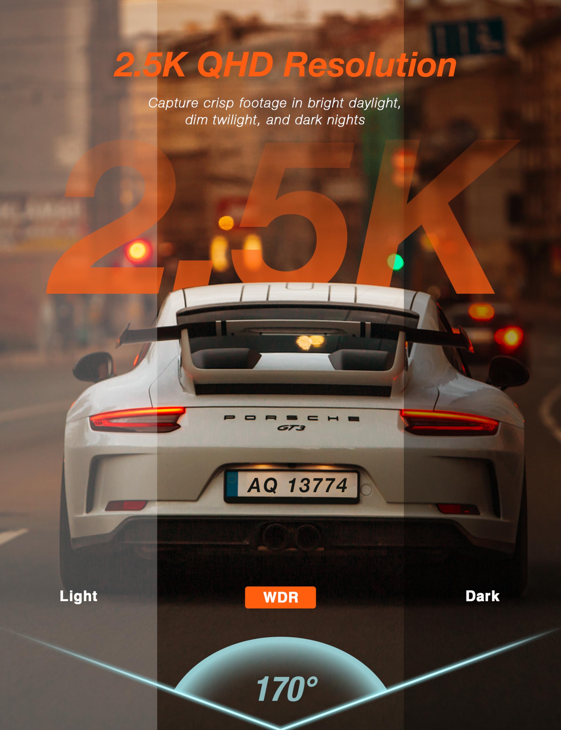 Izeeker 2.5K Dash Cam Wifi Dash Camera For Cars, Mini Car Camera 1440P Front Dashcams With App, Free 32Gb Card, Night Vision, Wd