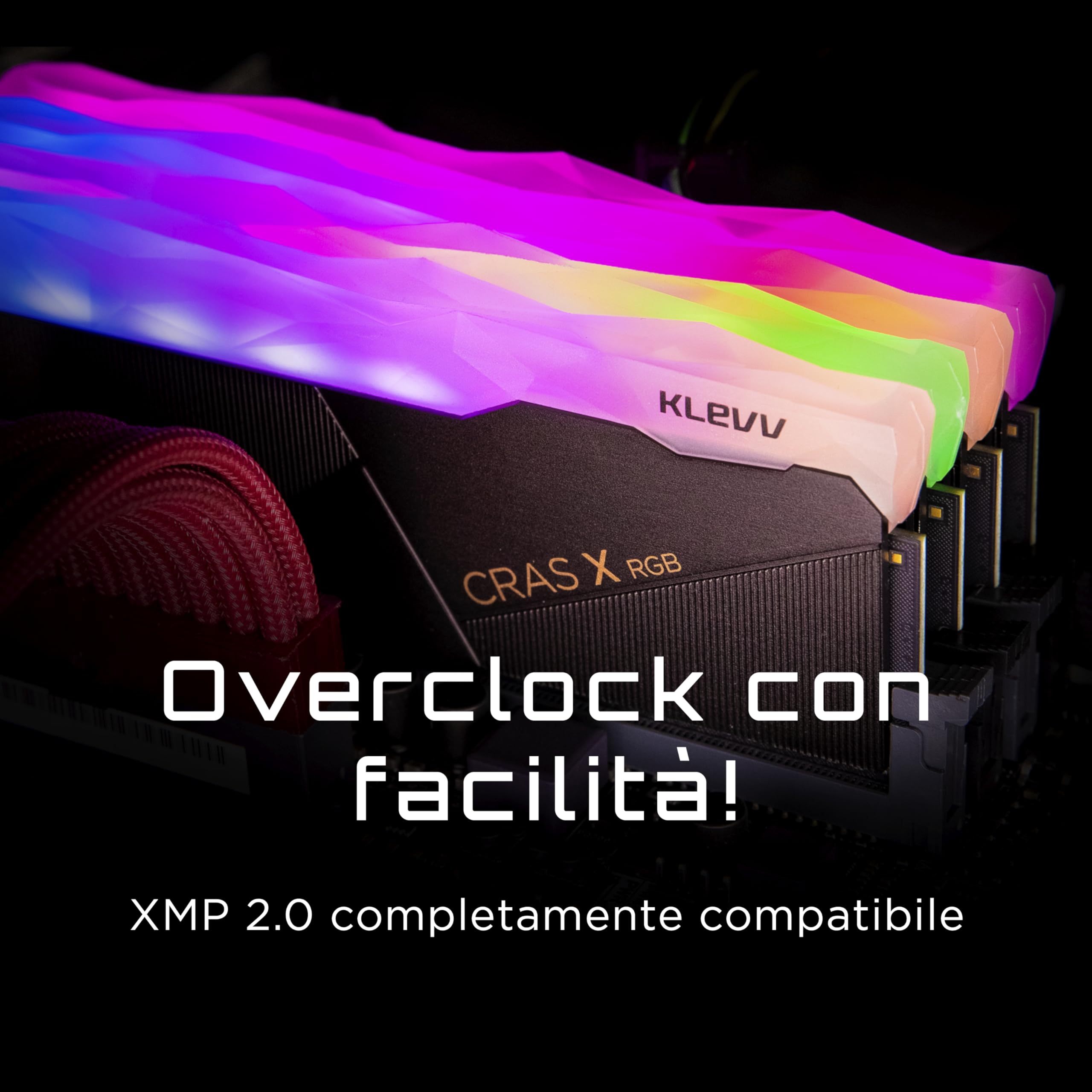 Klevv Cras X Rgb Ddr4 16Gb (2X8Gb) 3600Mhz Cl18 1.35V Gaming Desktop Ram Memory Sk Hynix Chip Xmp 2.0 Ready (Kd48Gu880 36A180X)