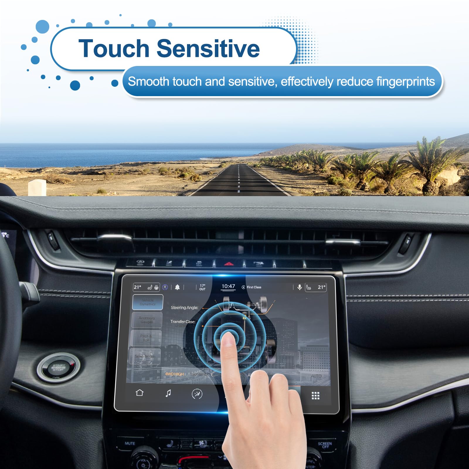 Coleya 2022 2023 2024 Grand Cherokee Screen Protector For Jeep Grand Cherokee (Limited/Overland/Summit/Summit Reserve/Trailhawk)