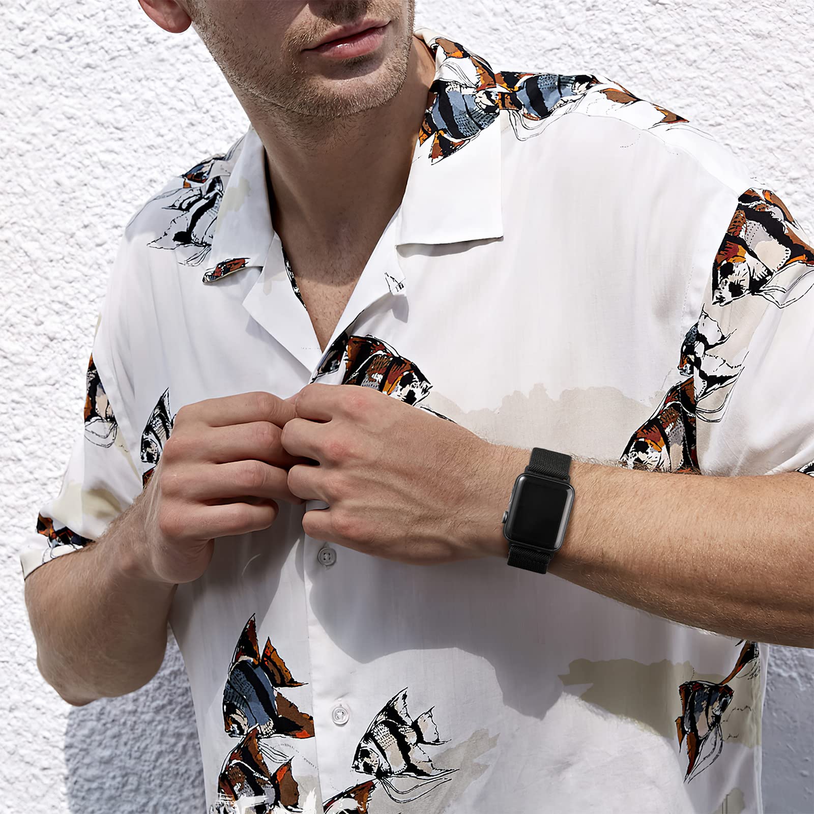 Daqin Stretchy Nylon Solo Loop Band Compatible With Apple Watch Band 38Mm 40Mm 41Mm 42Mm 44Mm 45Mm Women, Adjustable Braided Ela