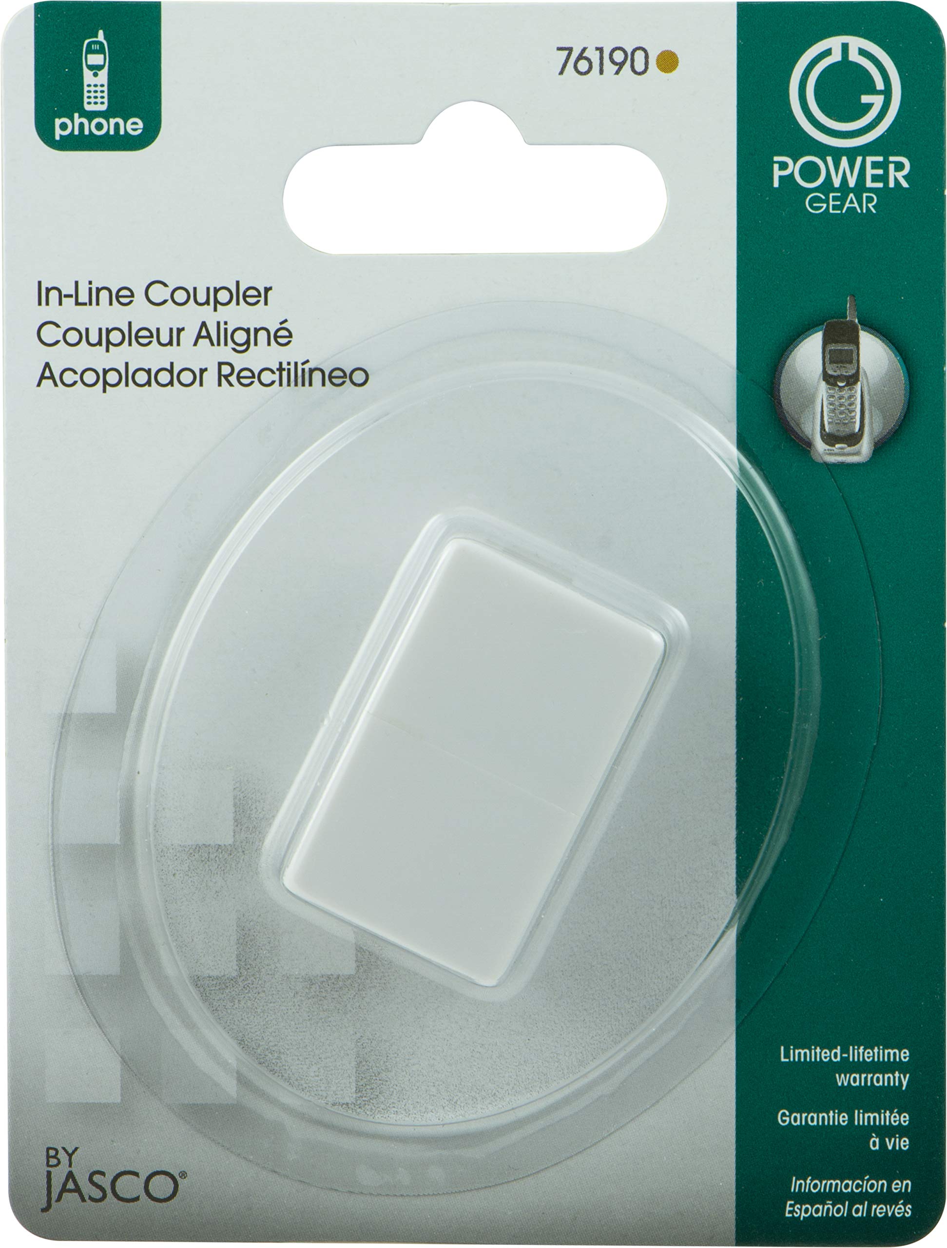 Power Gear In Line Coupler, Ideal For Telephones, Answering Machines, Modems, Fax Machines, Caller Id Display, White, 76190