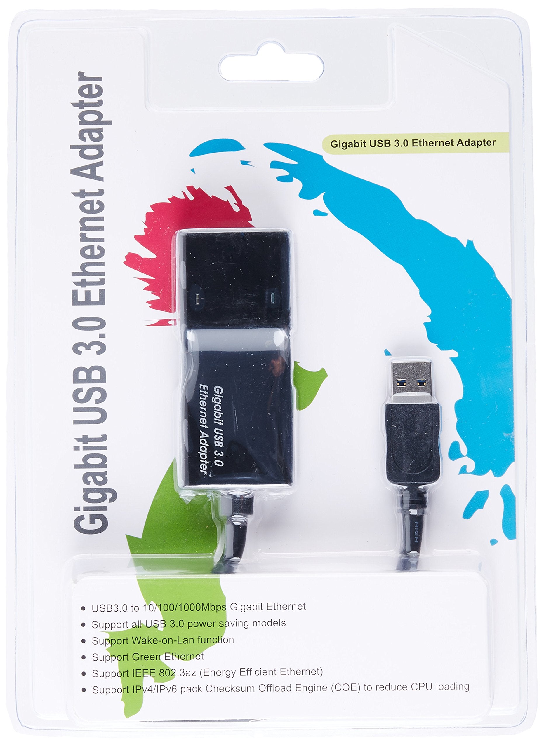 Addon Usb 3.0 (A) Male To Rj-45 Female Black Adapter