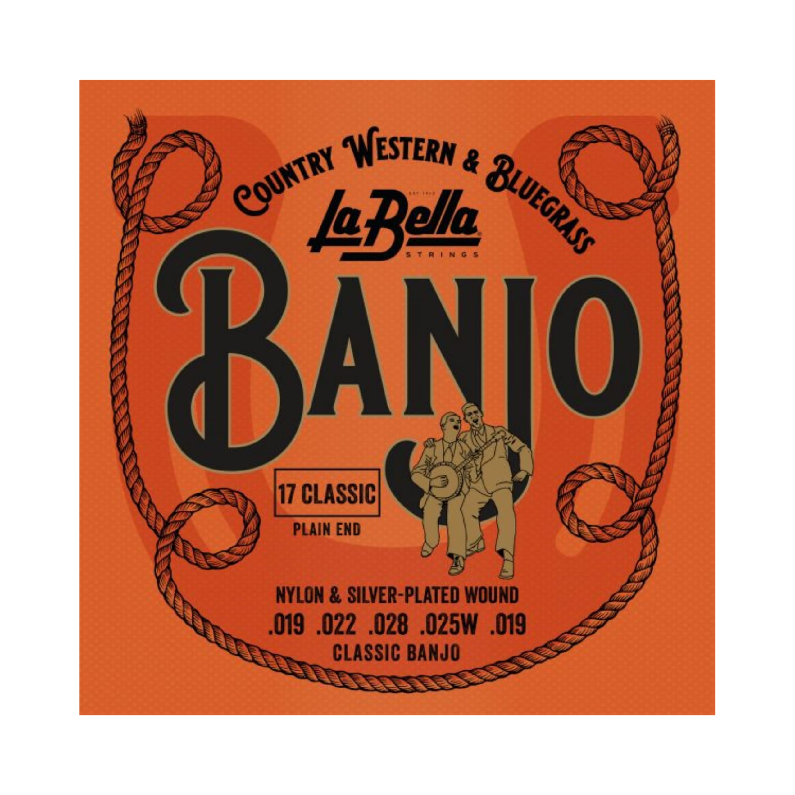 La Bella 17 Classic Plain End Nylon Silver Plated Wound Banjo String