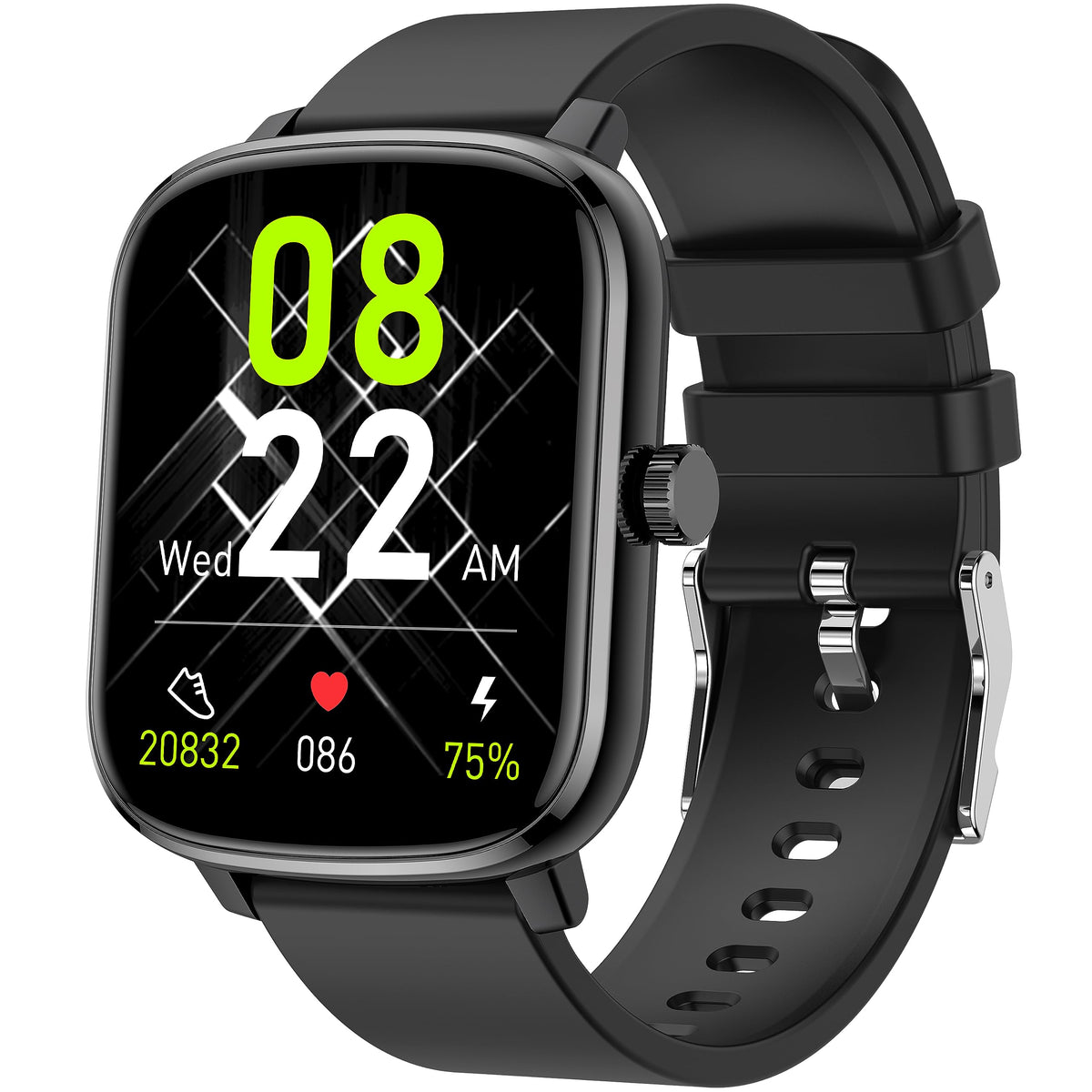 Popglory Smart Watch, 1.69'' Fitness Watch Women Men With Heart Rate, Blood Pressure, Blood Oxygen & Sleep Monitor, 110 Sports M
