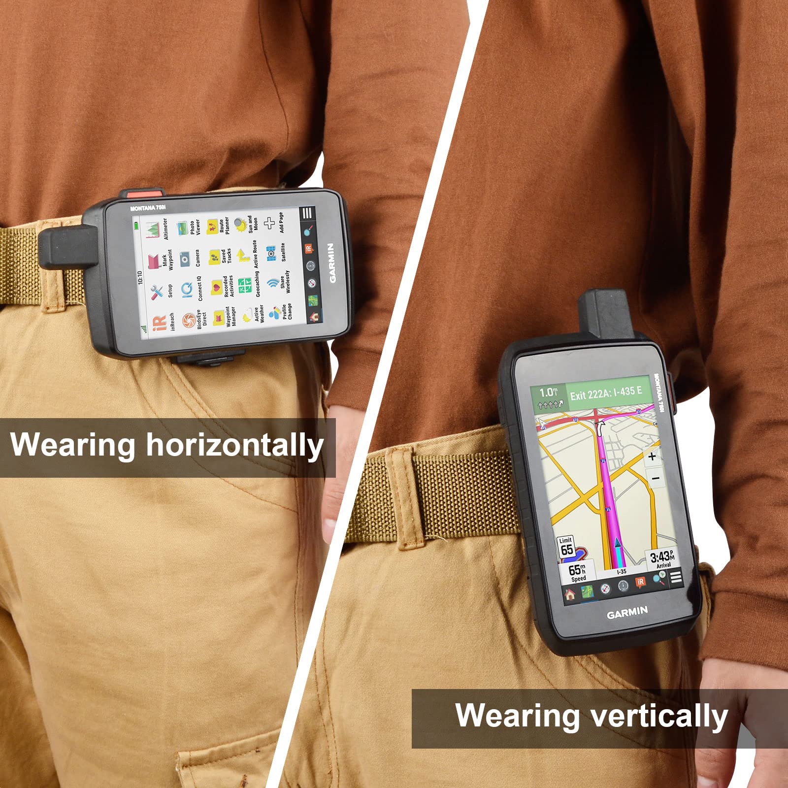 Iguerburn Belt Mount Clip For Garmin Montana 700I / 750I Handheld Gps (Not For Other Models, Not For Vehicle)