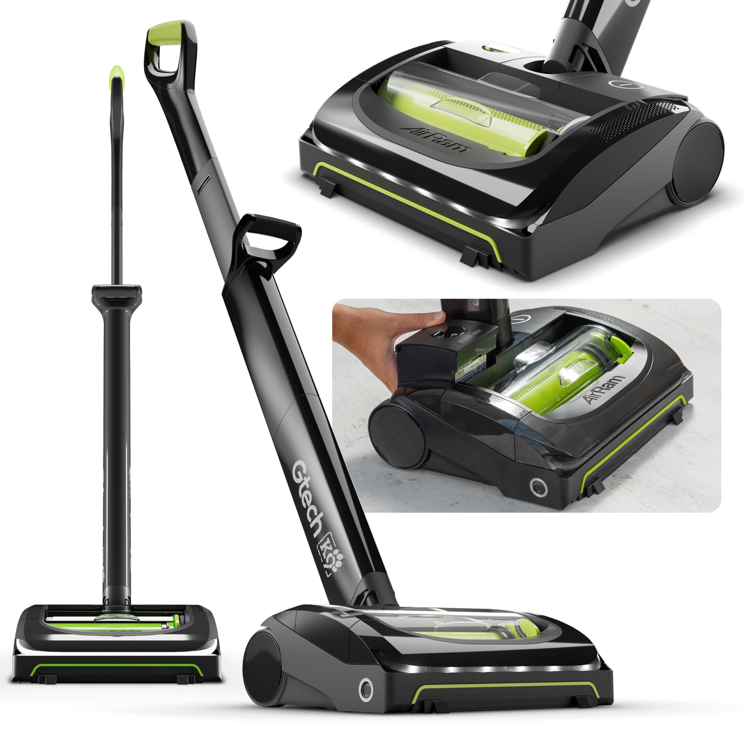 Gtech Airram 2 K9 Cordless Vacuum Cleaner With Scented Cartridges   Removes Tough Pet Hair   Perfect For Carpet And Hardwood Flo