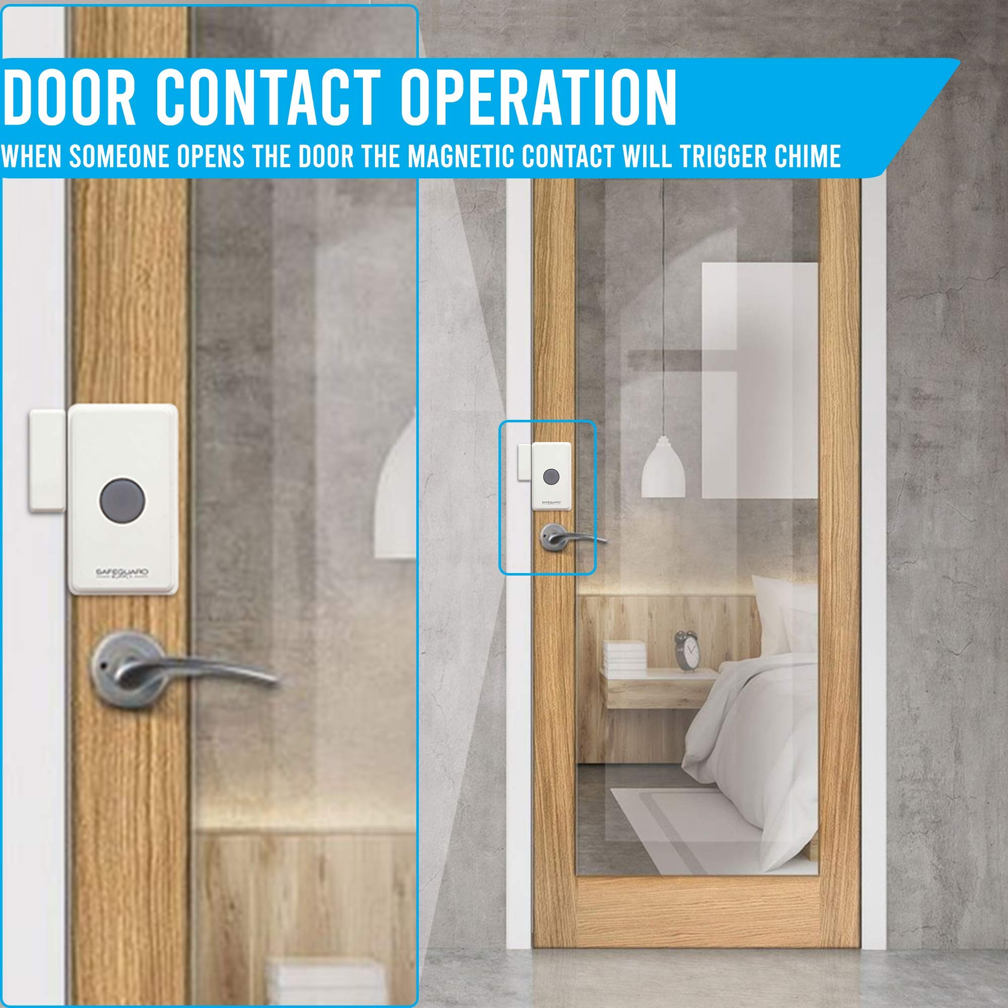 Safeguard Supply Wireless Doorbell, Era Utdcr Door Chime, Ideal Wireless Door Chime For Business & Home, Long Range Wireless Doo