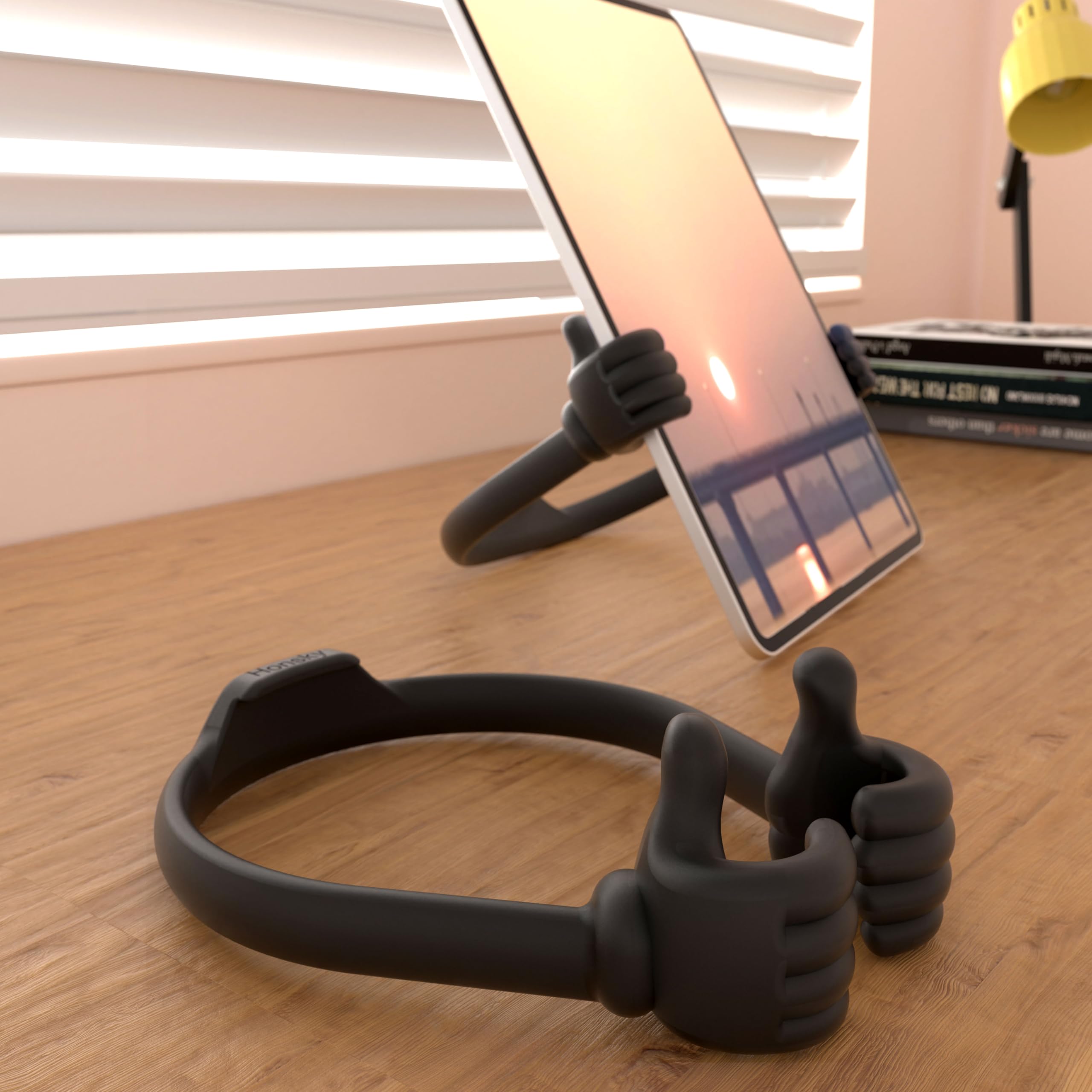 Honsky Thumbs-Up Cell Phone Stands, Tablet Display Stands, Cellphone Holder, Mobile Smartphone Mount Cradle For Desk Desktop - U