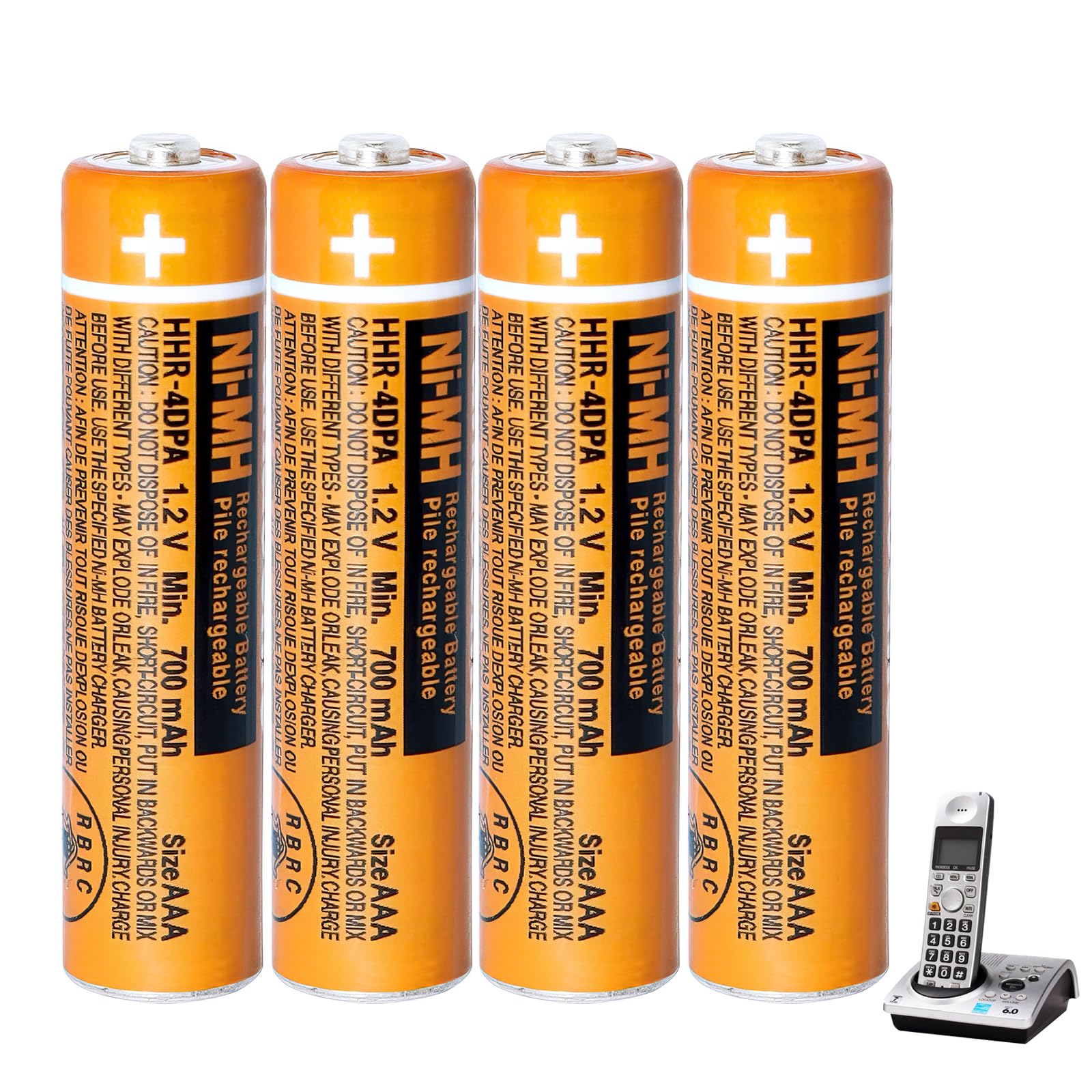Cucesh Ni Mh Aaa Rechargeable Battery 1.2V 700Mah Rechargeable Aaa Batteries For Panasonic Cordless Phones, Remote Controls, Ele