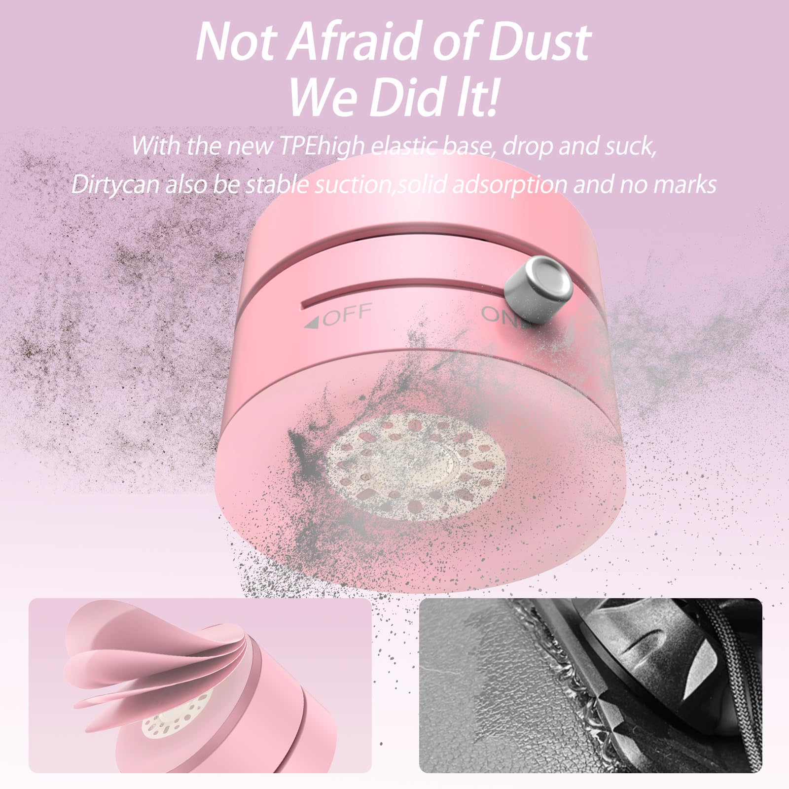 Duedue Vacuum Magnetic Suction Phone Holder, 2025 New Magnetic Suction Phone Mount, Foldable Portable Double-Sided Vacuum Magnet