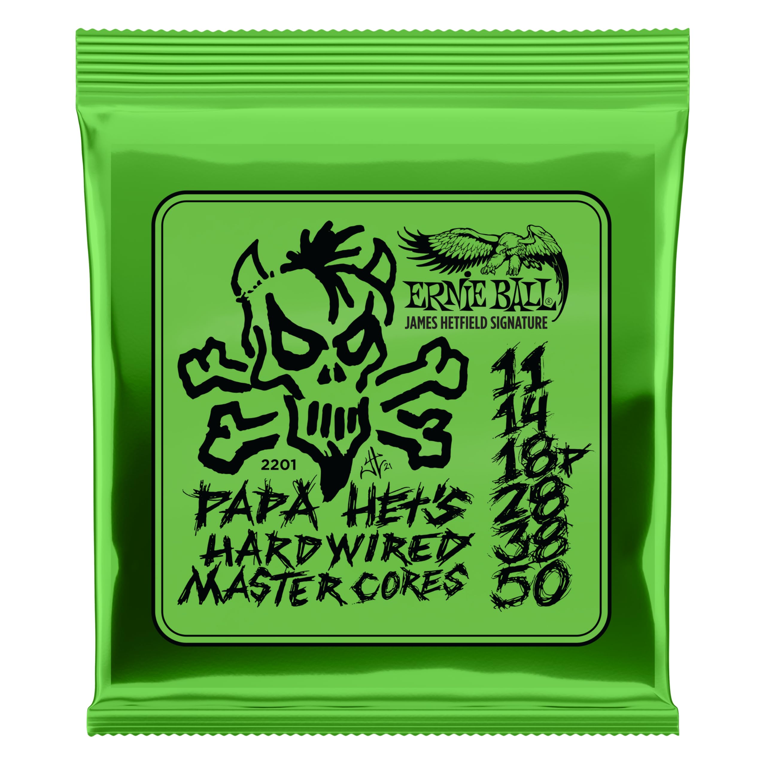 Ernie Ball Papa Hets Hardwired Master Cores Signature Strings 11-50 Gauge (P02201)