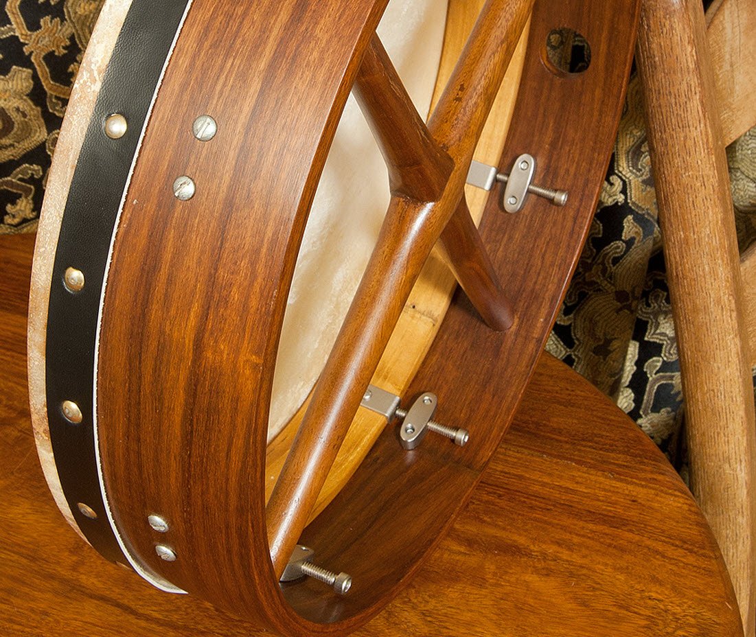 Roosebeck Tunable Sheesham Bodhran, Rosewood, Cross Bar 14 Inches By 3.5 Inches