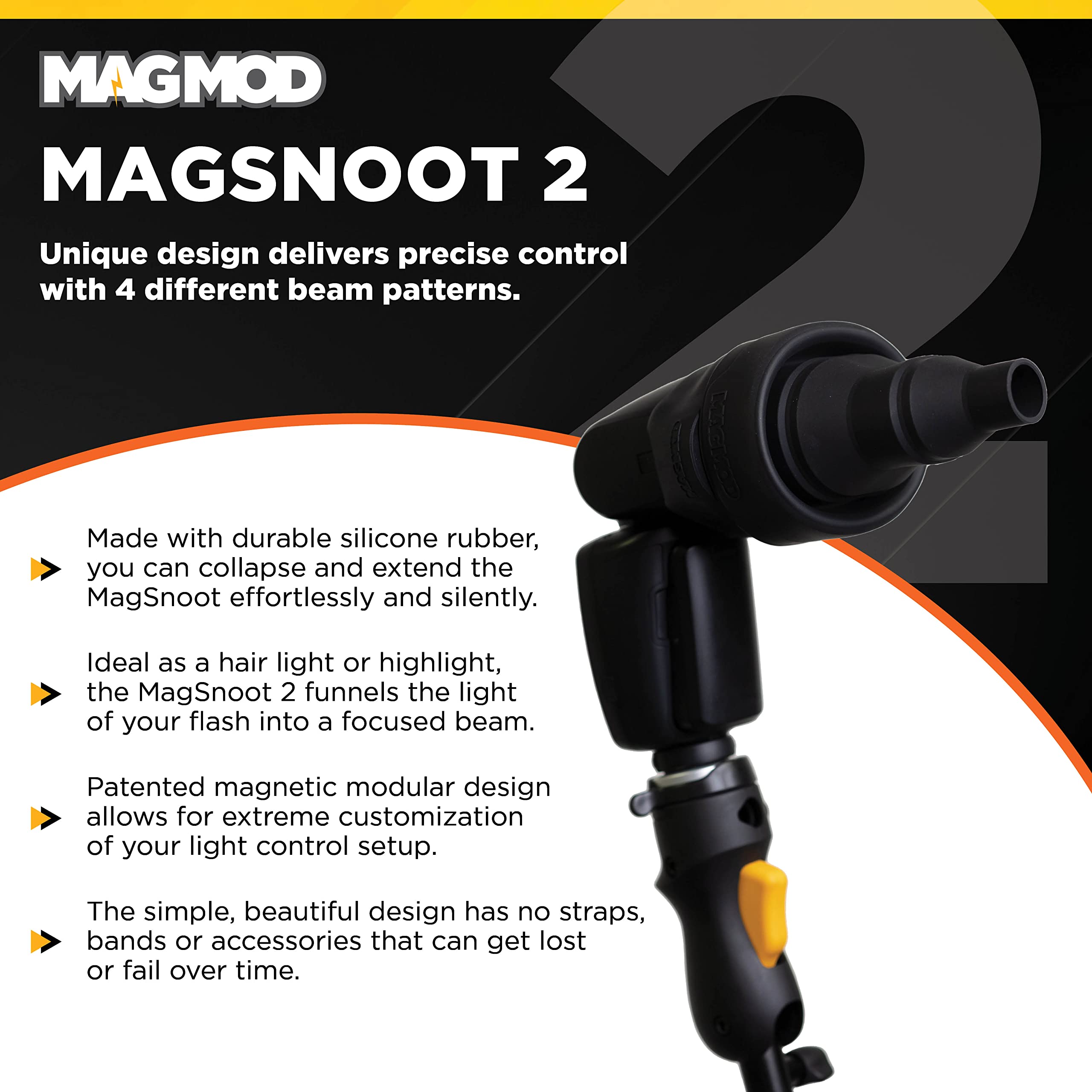 Magsnoot 2 Light Modifier By Magmod | Photography Lighting Flash Modifier | Magnetic Snoot Light Diffuser Attachment | New And I