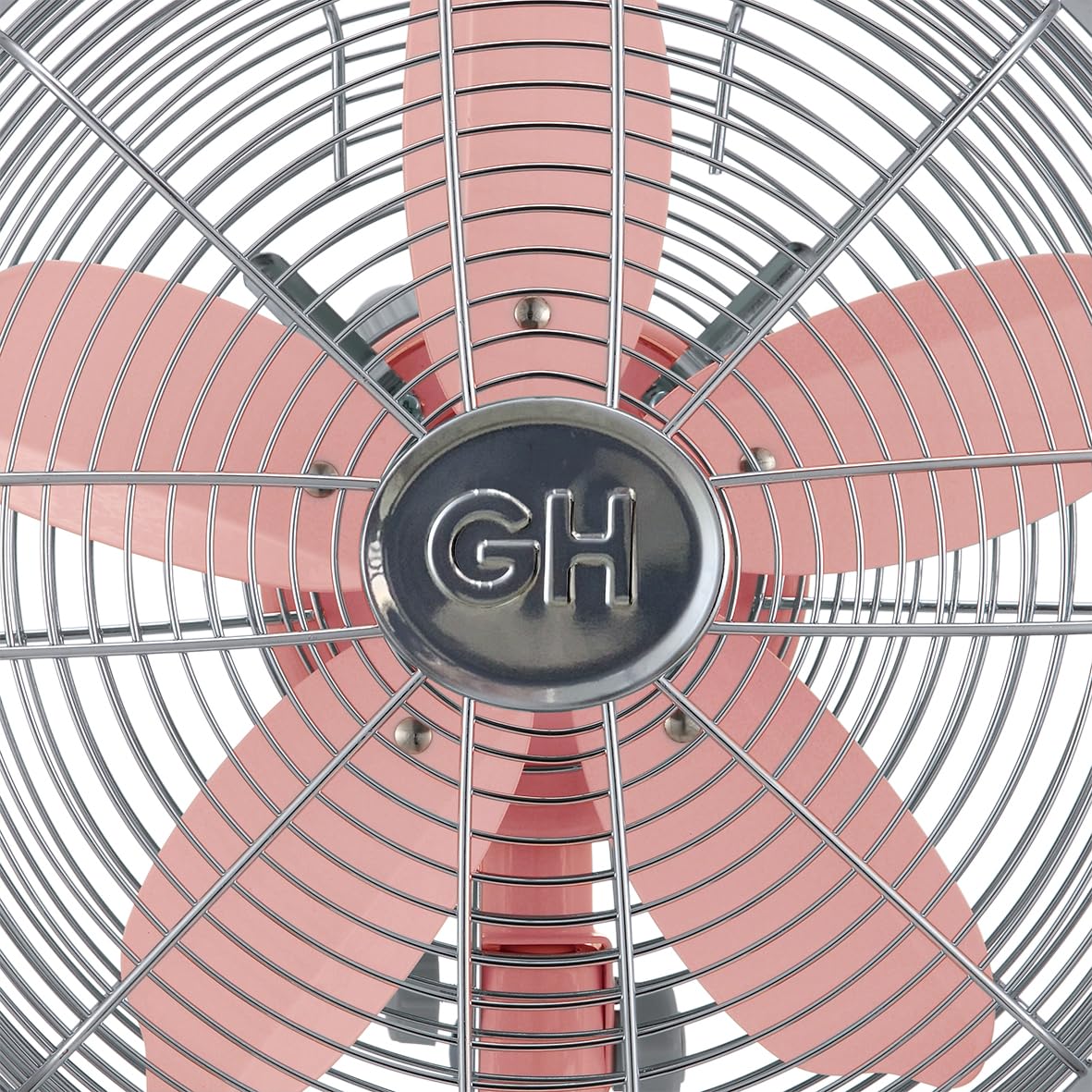 Good Housekeeping All Metal (92606) Oscillating 12'' Retro Desk Office Table Fan (Pink)