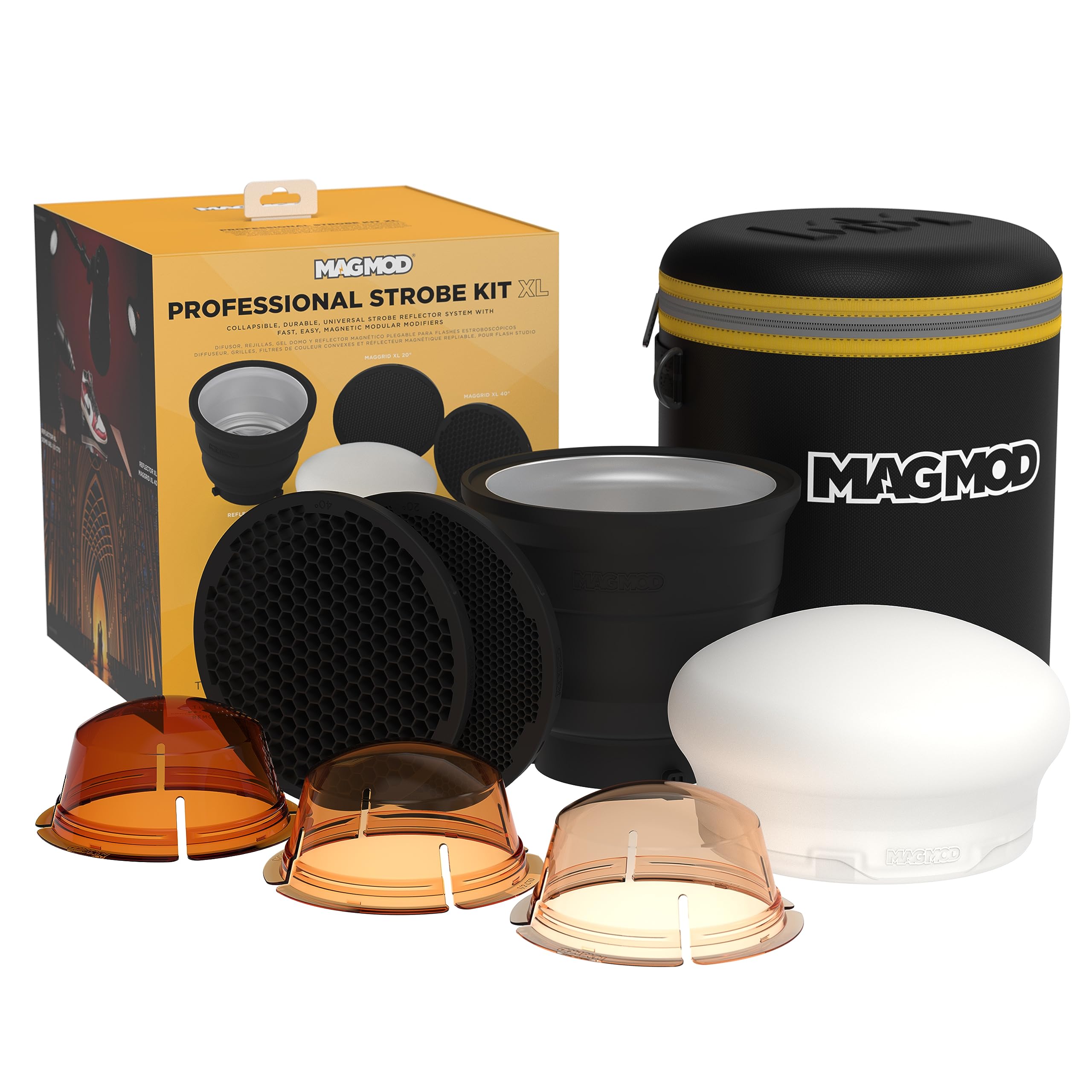 MagMod Professional Strobe Kit XL, Collapsible & Durable Universal Strobe Reflector System