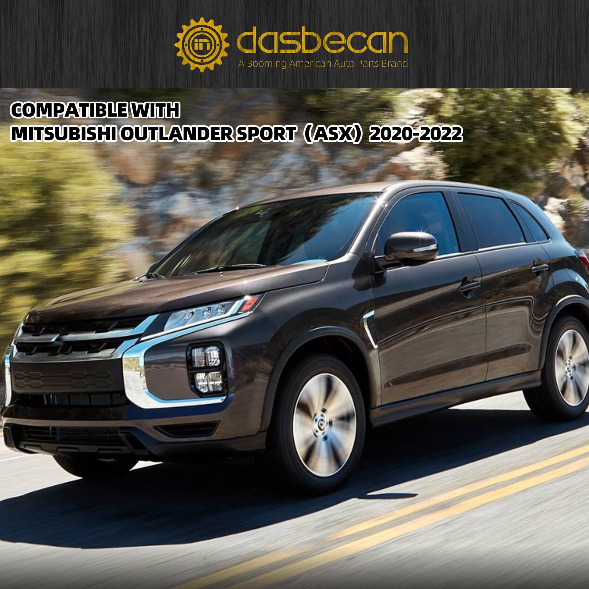 Dasbecan 8'' Touch Screen With 2 Knobs Compatible With 19 21 Mitsubishi Outlander Sport Mitsubishi Asx Replaces 8740A040 8740A13