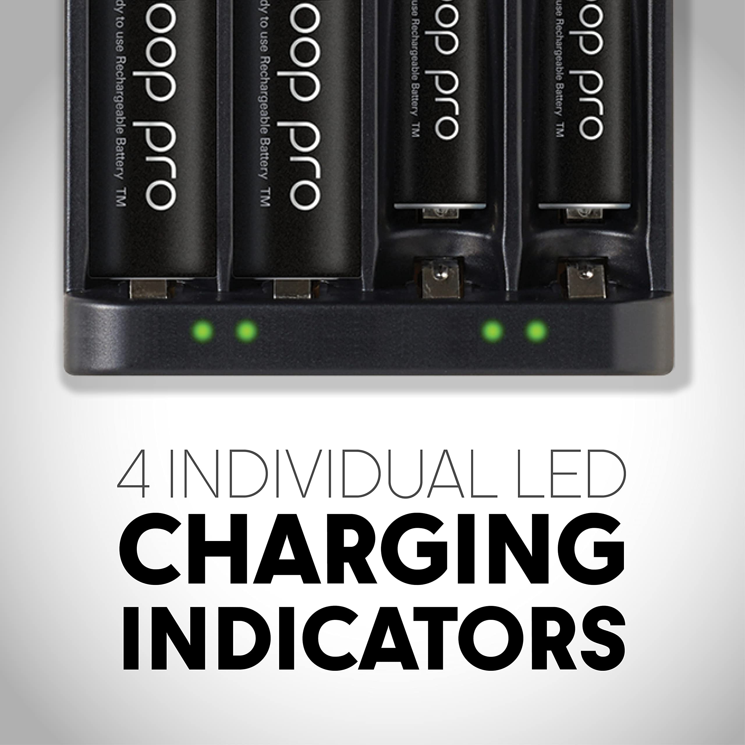 Panasonic Bq Cc75Ksbha Eneloop Pro Advanced Individual Battery Charger With Usb Charging Port, Black