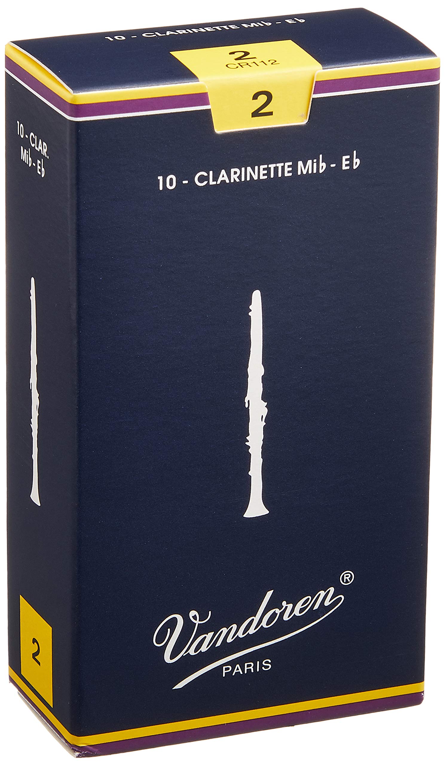 Vandoren Cr112 Eb Clarinet Traditional Reeds Strength 2; Box Of 10
