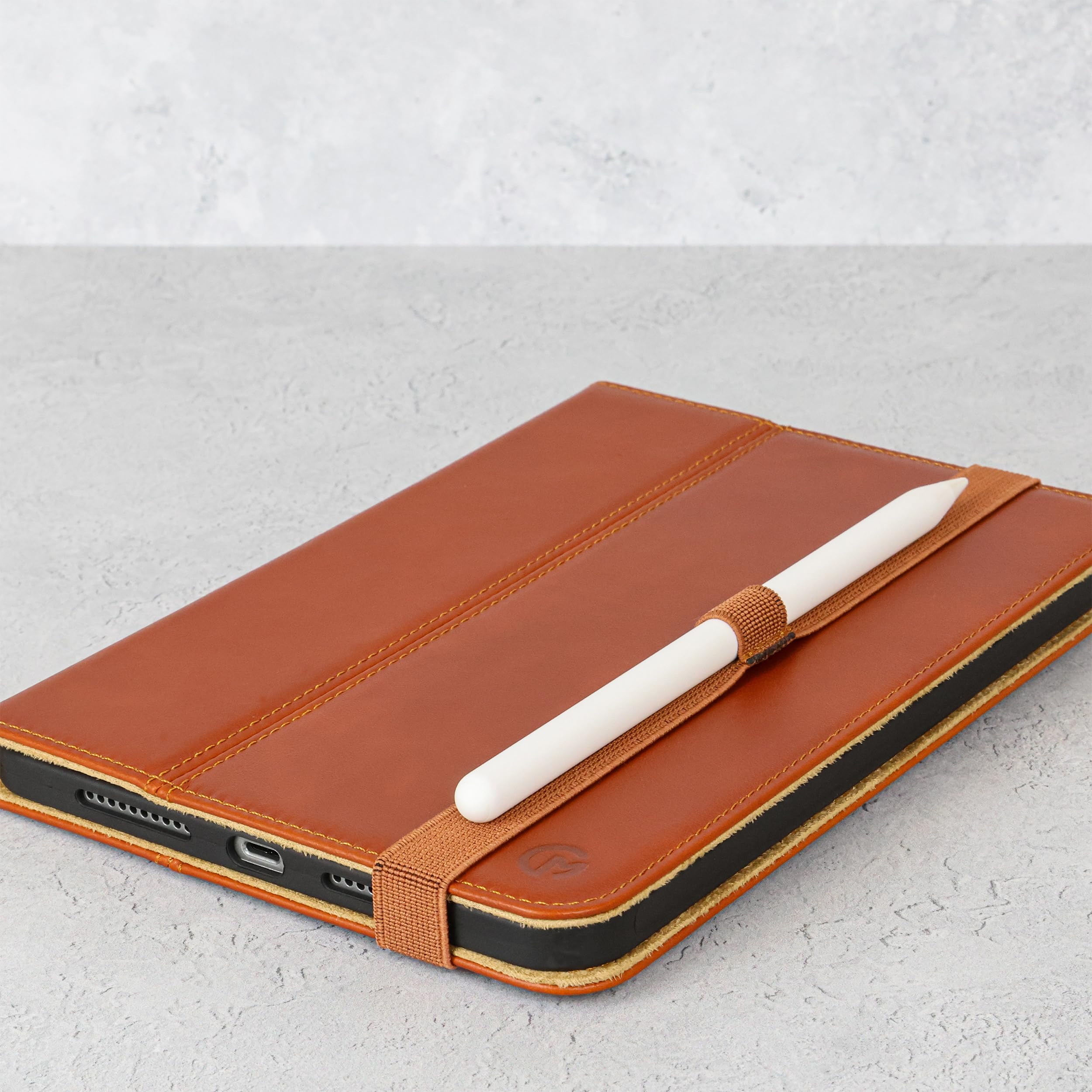 Casemade Real Leather Case Compatible With Ipad Mini 6Th Gen (2021)   Full Grain Leather Cover, Auto Sleep/Wake, Dual Stand Posi