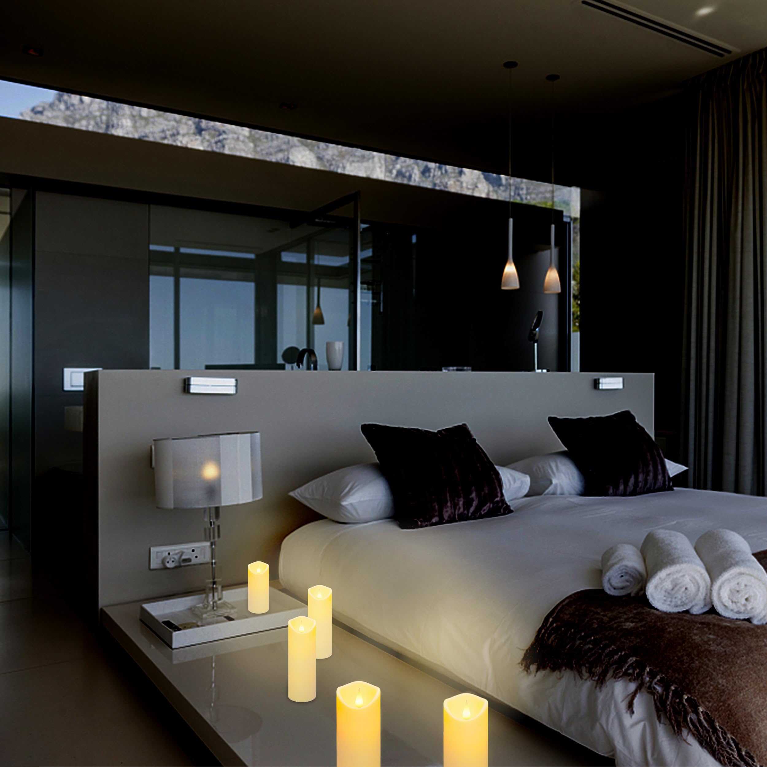 Aignis Flameless Led Candles Battery Operated With 10 Key Remote And Timer, Indoor Heat Resistant For Home/Wedding/Holiday D?Or,