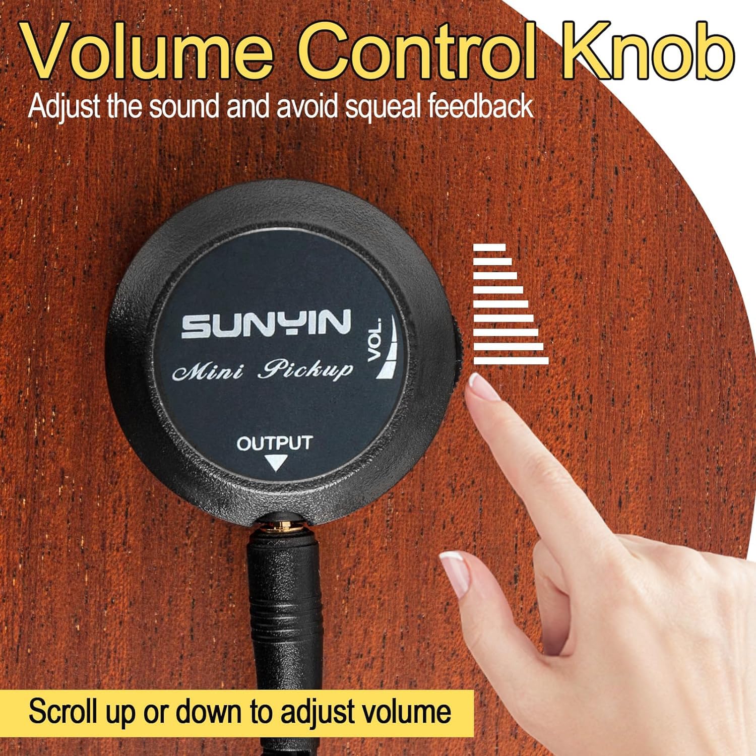 Sunyin Acoustic Guitar Pickup,Piezo Transducer Contact Microphone Self-Adhesive Easily Amp Up For Acoustic Classical Violin Ukul