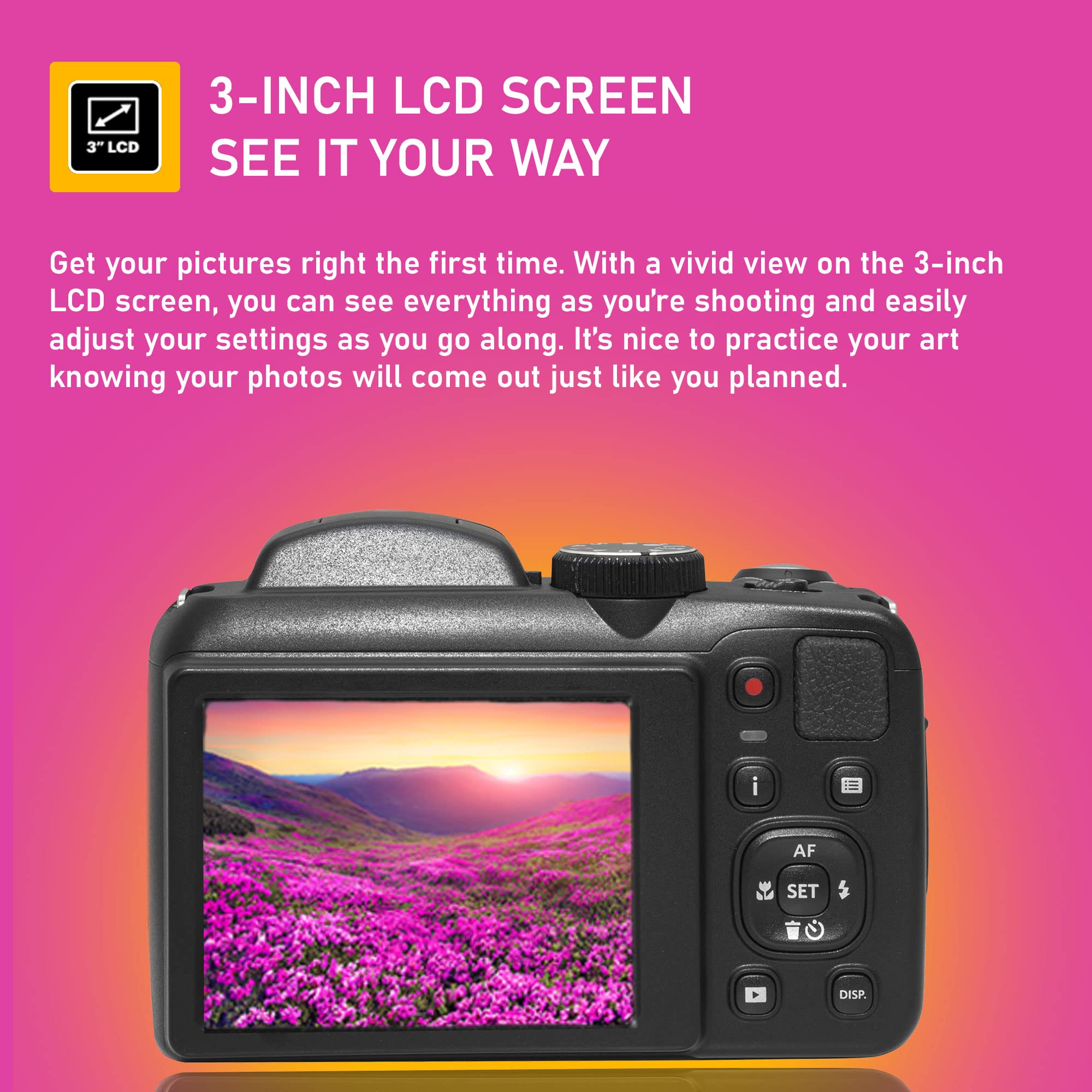 Kodak Pixpro Az255 Digital Camera (Red), Point & Shoot Camera Case, 32Gb Sd Memory Card, Rechargeable Batteries & Charger, Usb Card Reader, Table Tripod, Accessories