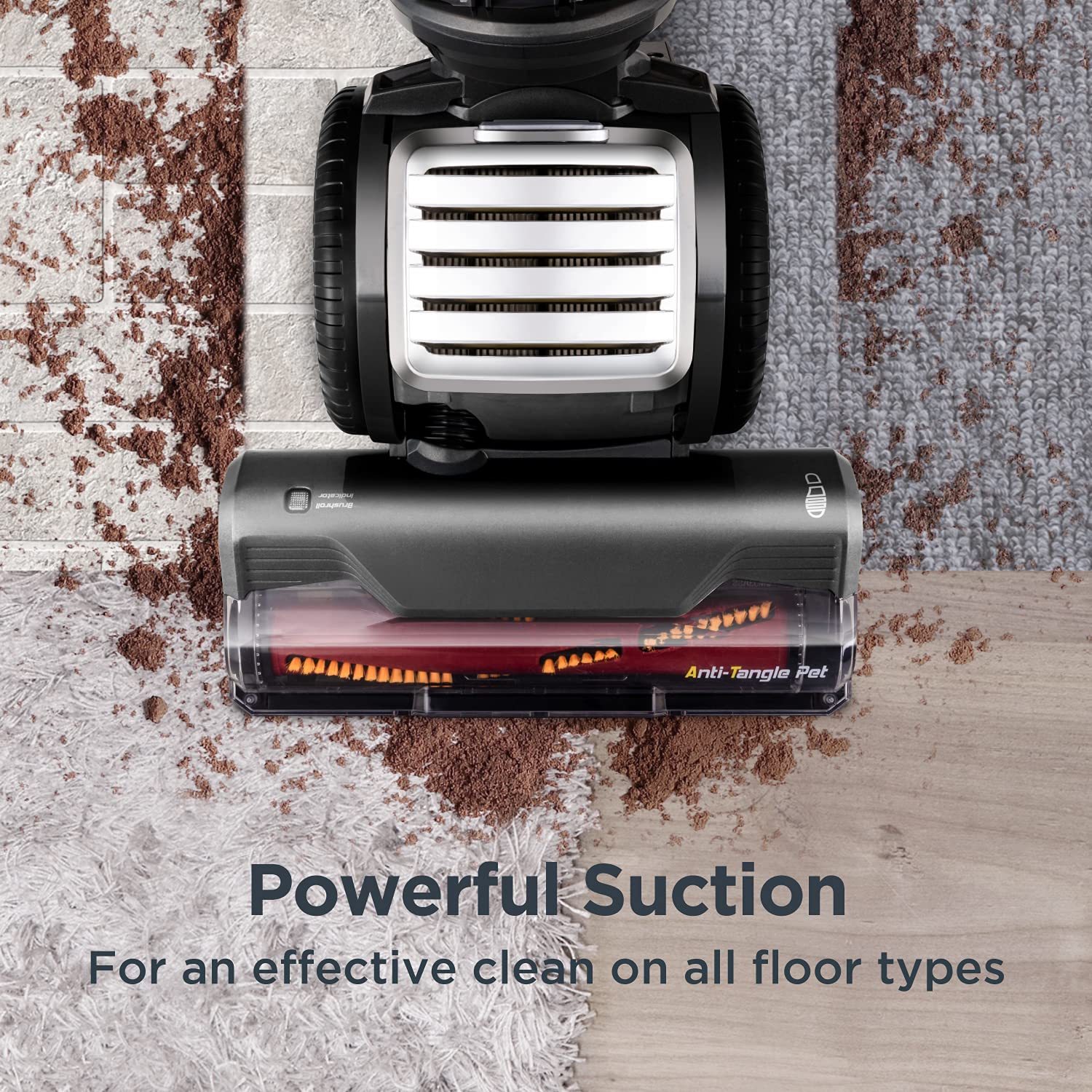 Eureka Pet Upright Vacuum Cleaner For Home, Bagless Upright Vacuum Cleaner Swivel Steering, Powerful Lightweight Upright Vacuum