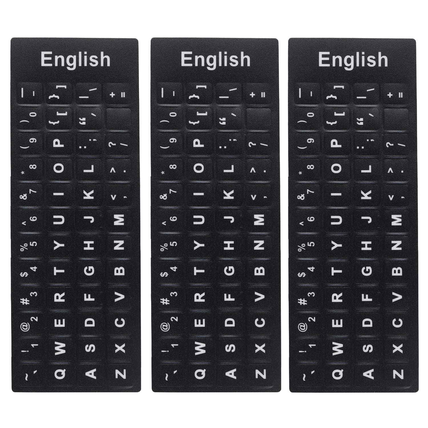 Universal Arabic Keyboard Stickers (6 In 1), Black Background With White Lettering For Computer Laptop Notebook Desktop, Replace