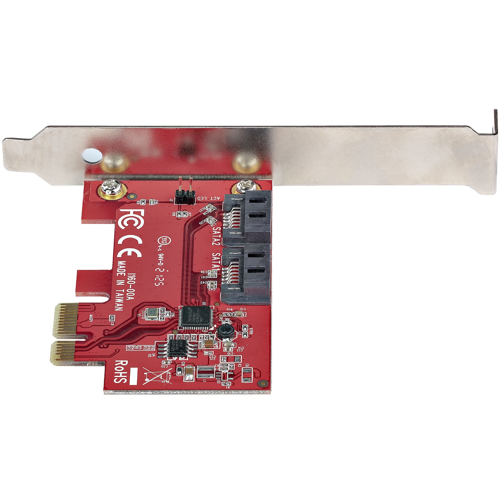 Startech.Com Sata Pcie Card - 2 Port Pcie Sata Expansion Card - 6Gbps - Full/Low Profile - Pci Express To Sata Adapter/Controlle